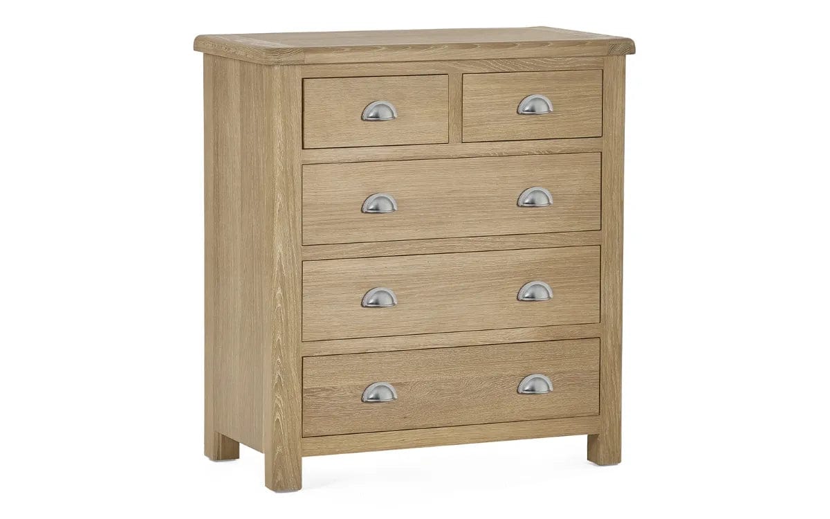 Julian Bowen Chest Of Drawers Memphis Limed Oak 3 + 2 Drawer Chest Bed Kings