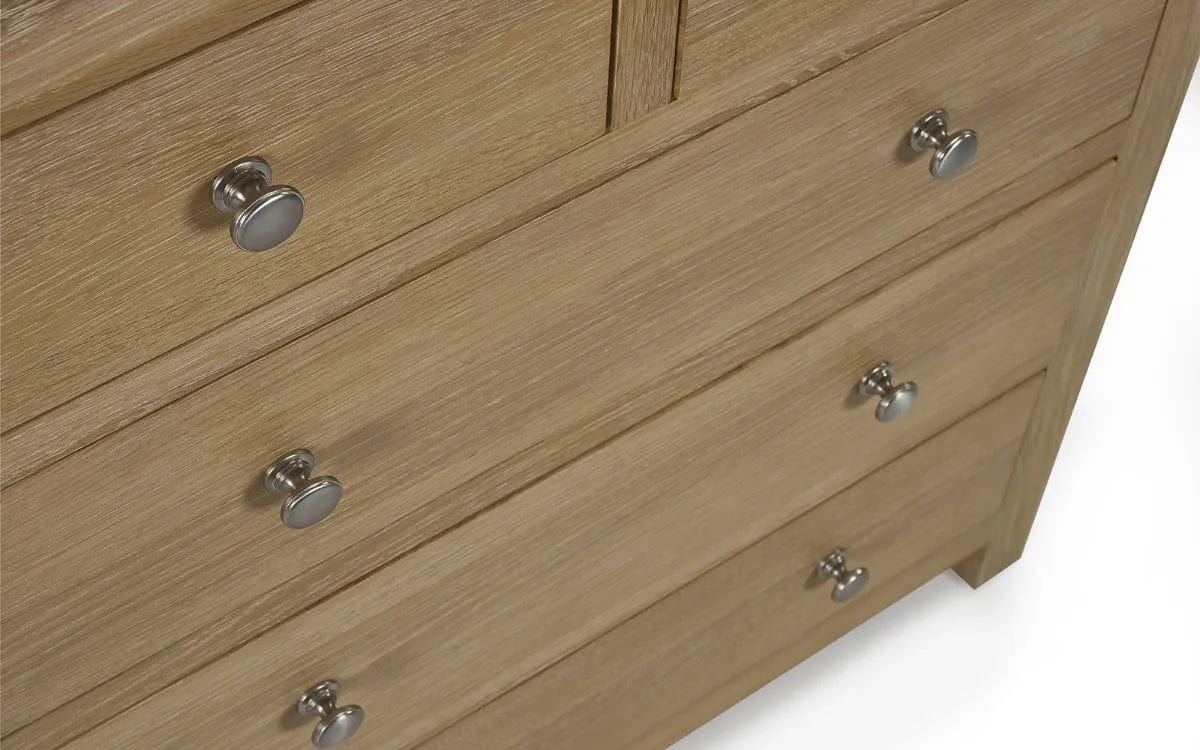 Julian Bowen Chest Of Drawers Memphis Limed Oak 3 + 2 Drawer Chest Bed Kings