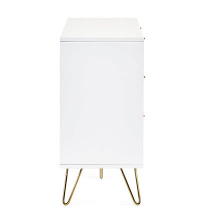 Julian Bowen Chest Of Drawers Murano 6 Drawer Chest - Matt White Bed Kings
