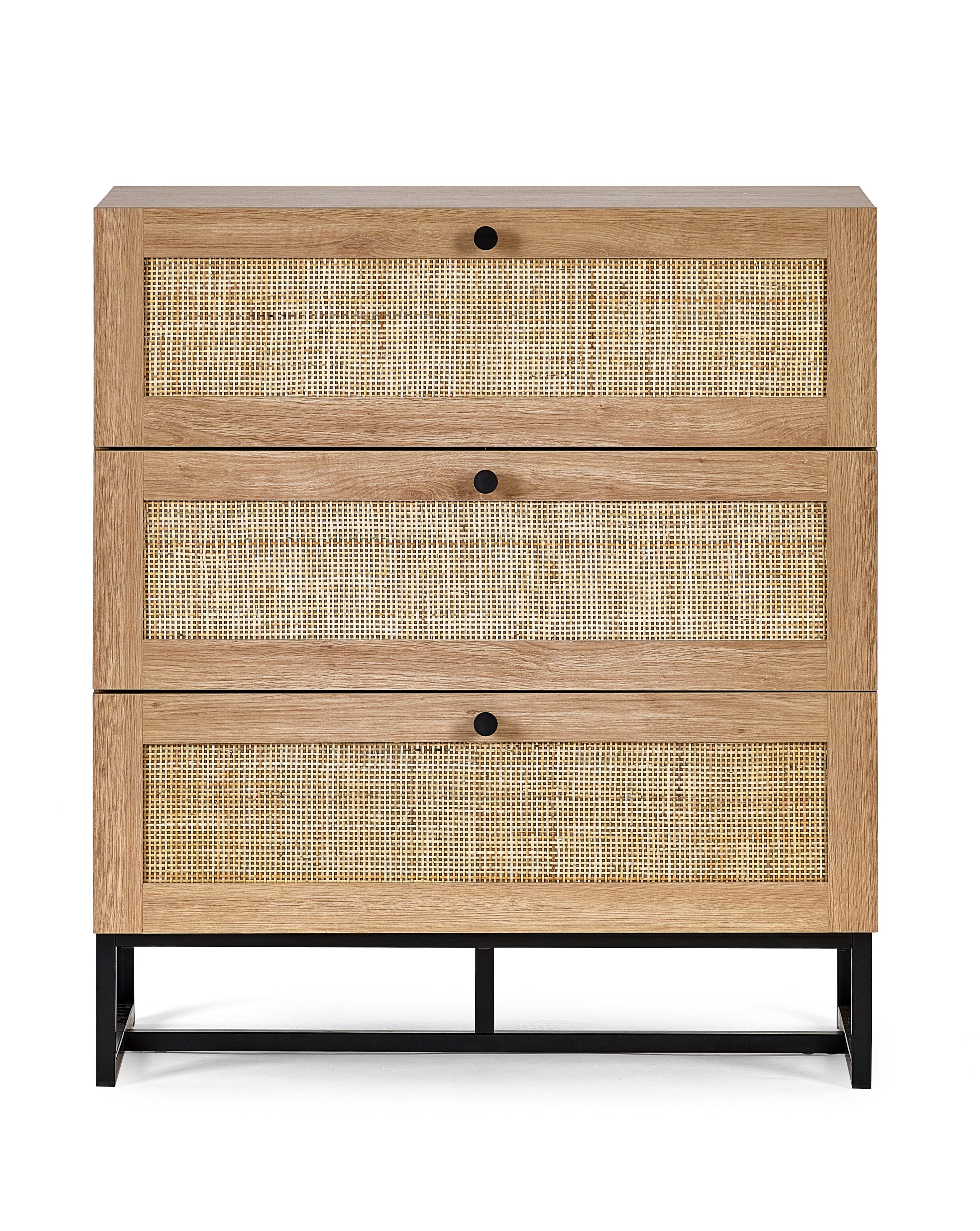 Julian Bowen Chest Of Drawers Padstow 3 Drawer Chest - Oak Bed Kings