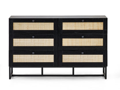 Julian Bowen Chest Of Drawers Padstow 6 Drawer Chest - Black Bed Kings