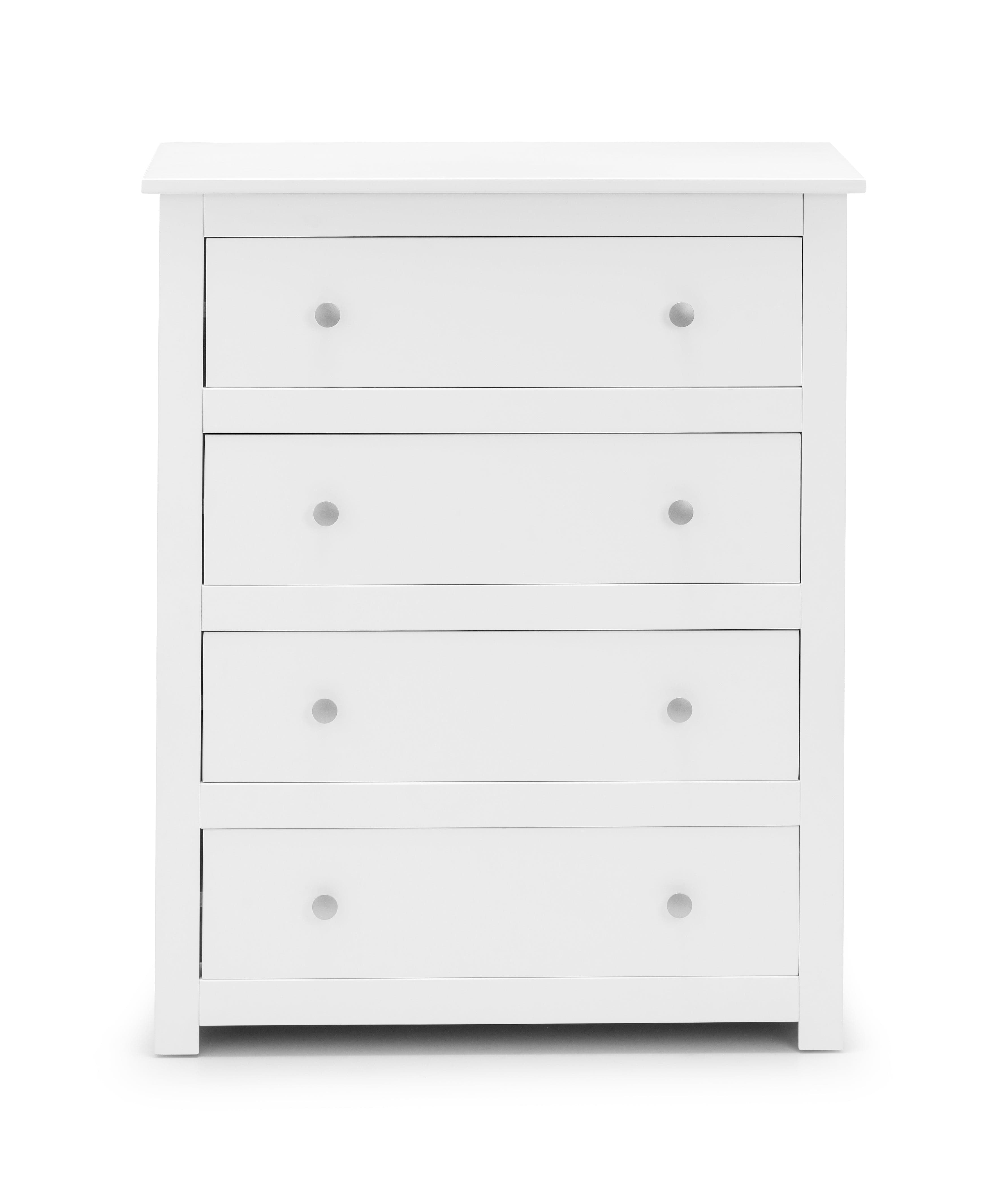 Julian Bowen Chest Of Drawers Radley 4 Drawer Chest - Surf White Bed Kings