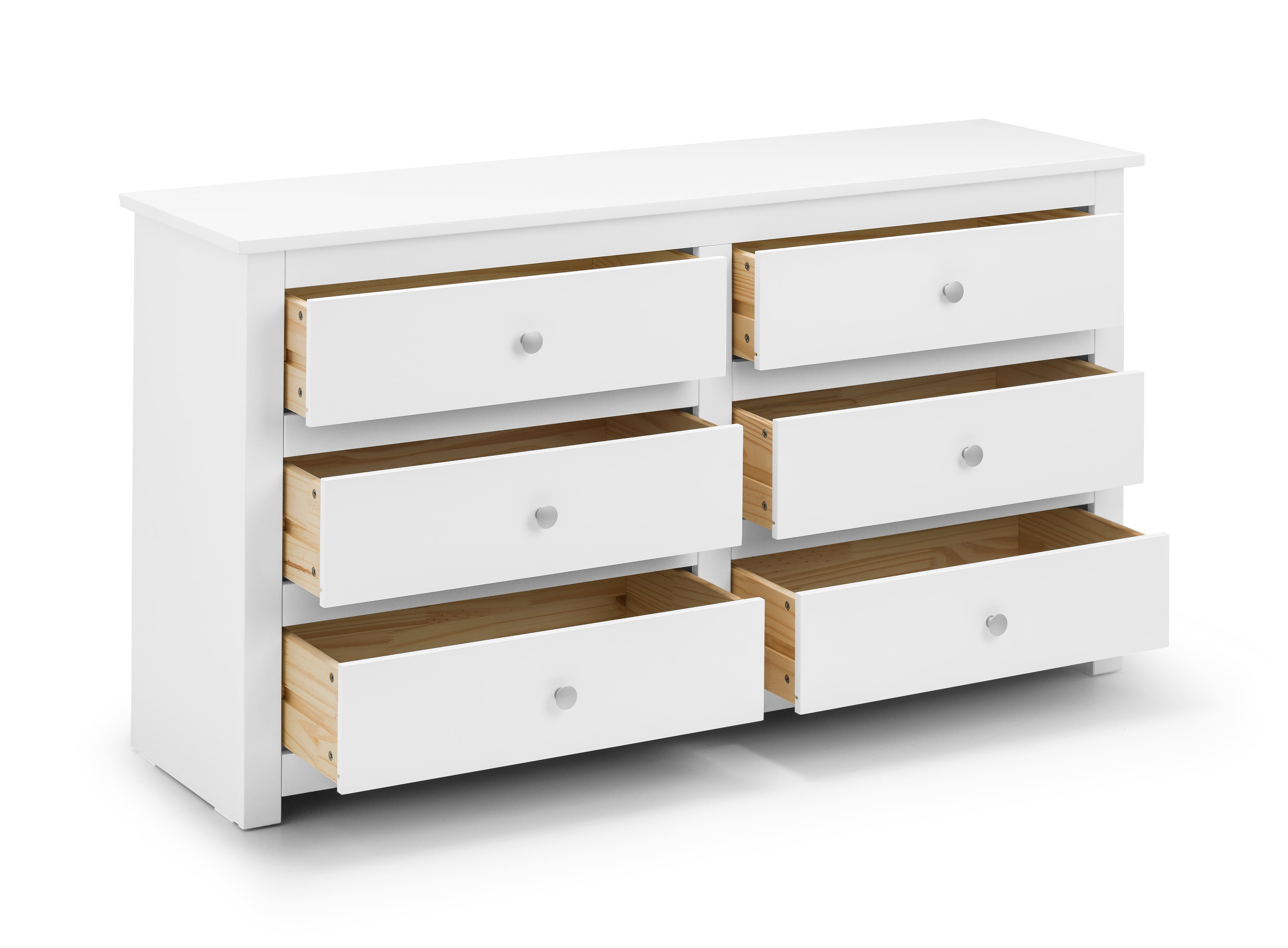 Julian Bowen Chest Of Drawers Radley 6 Drawer Chest - Surf White Bed Kings