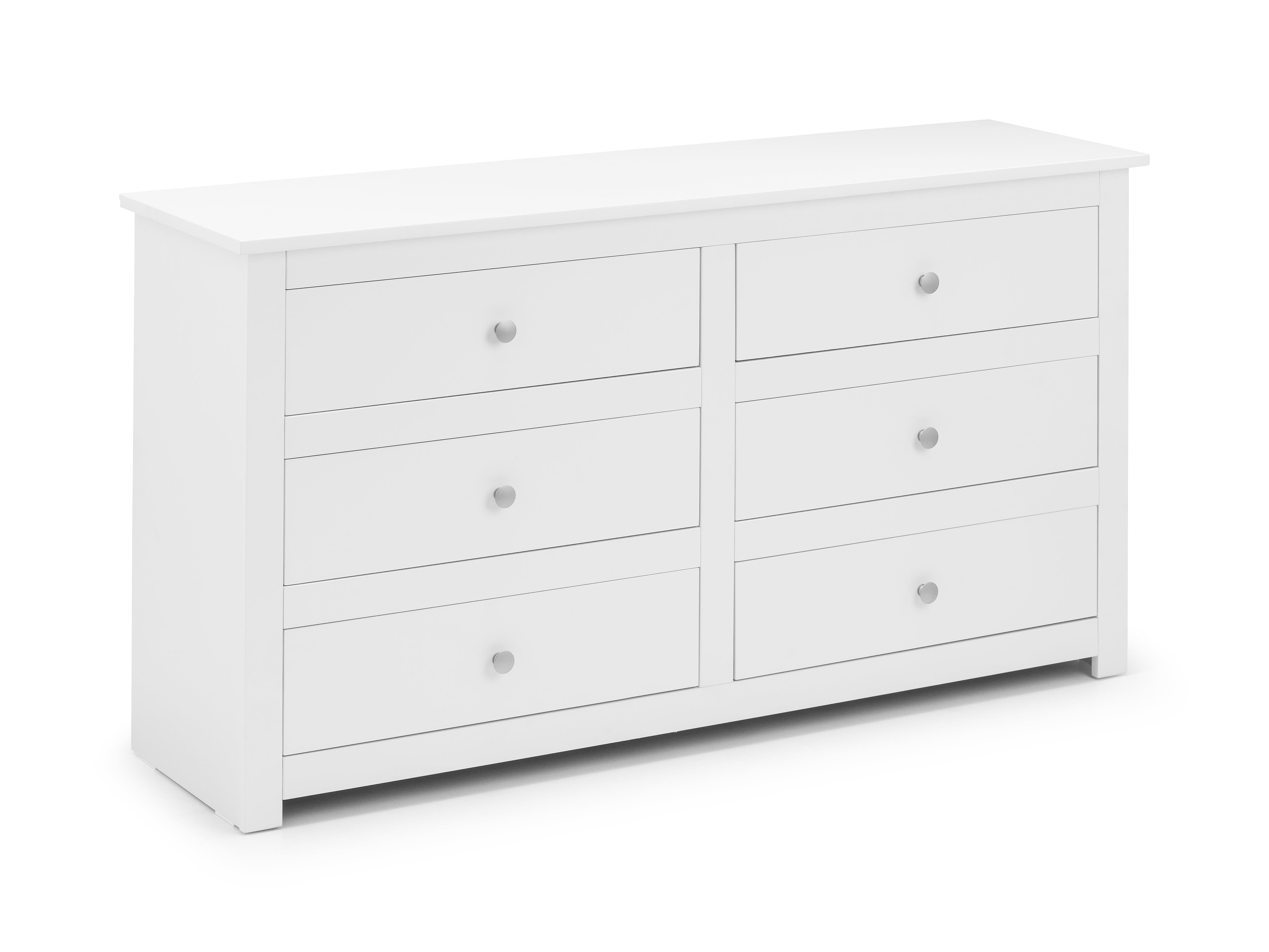 Julian Bowen Chest Of Drawers Radley 6 Drawer Chest - Surf White Bed Kings