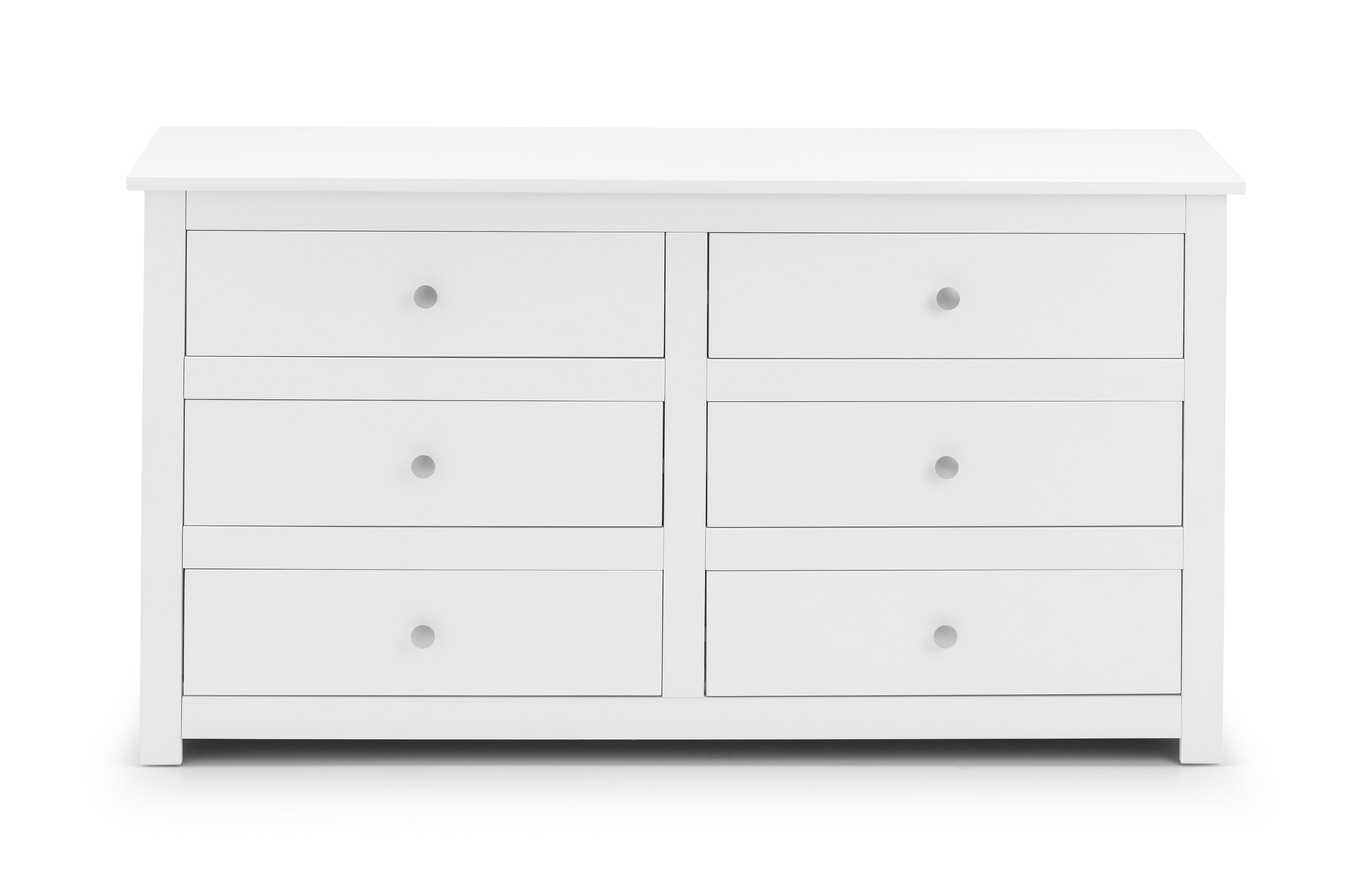 Julian Bowen Chest Of Drawers Radley 6 Drawer Chest - Surf White Bed Kings