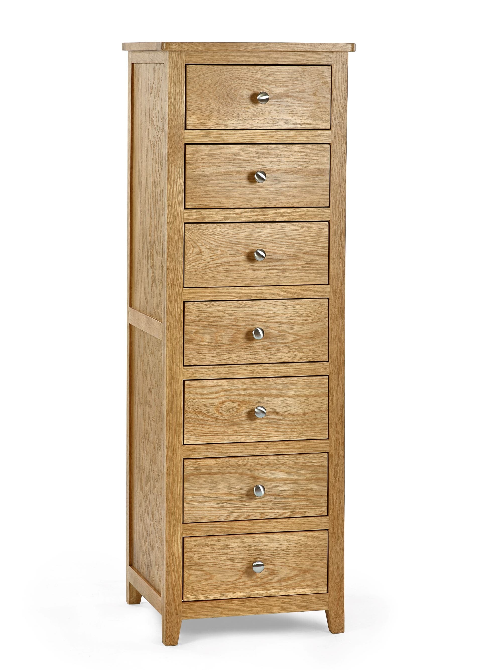 Julian Bowen Chest Of Drawers Single 90cm 3ft Mallory 7 Drawer Narrow Chest Bed Kings