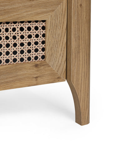 Julian Bowen Chest Of Drawers Sydney 6 Drawer Wide Chest - Rattan Effect Bed Kings