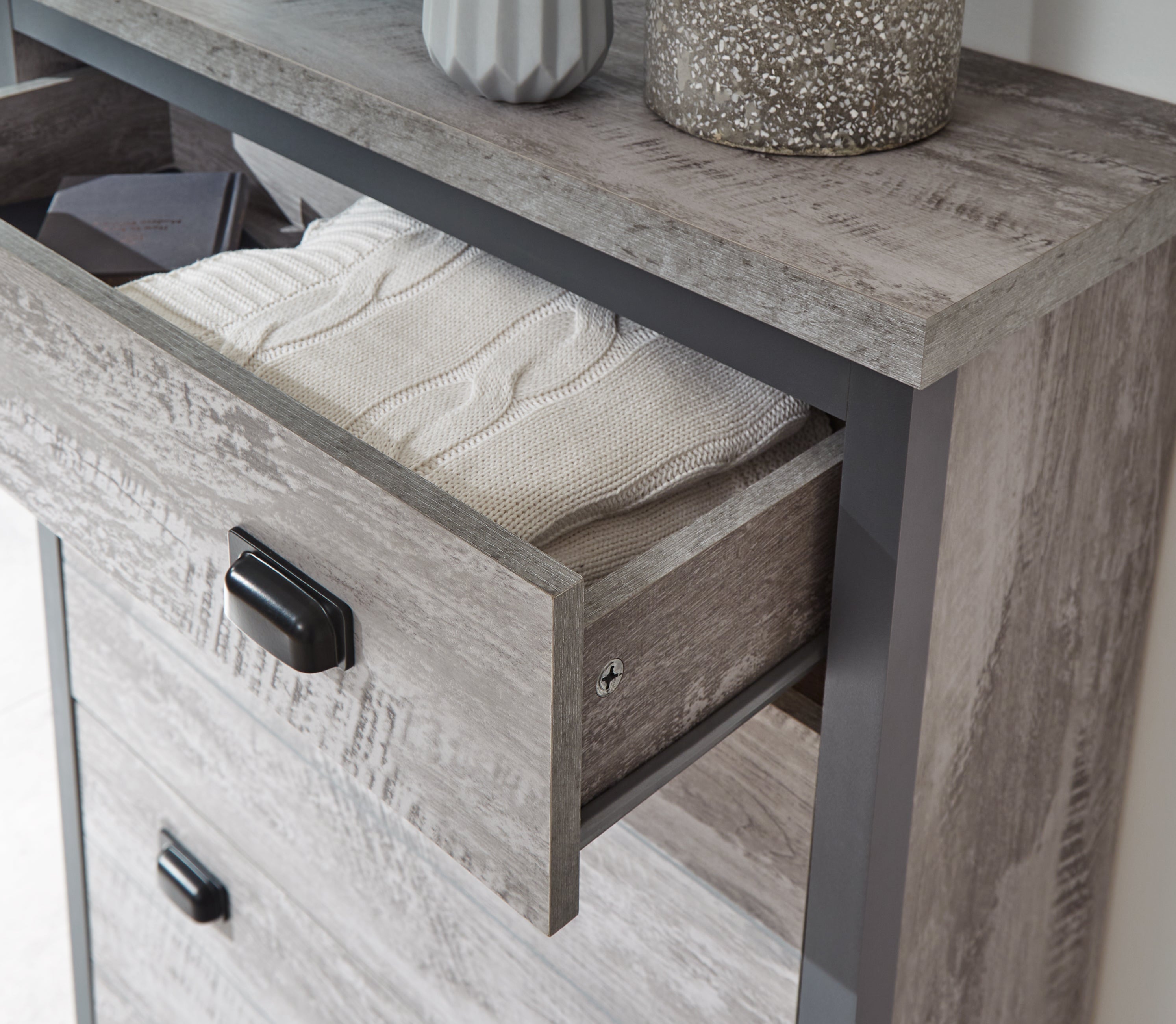 Boston 2 Tier 1 Drawer Shoe Cabinet Grey