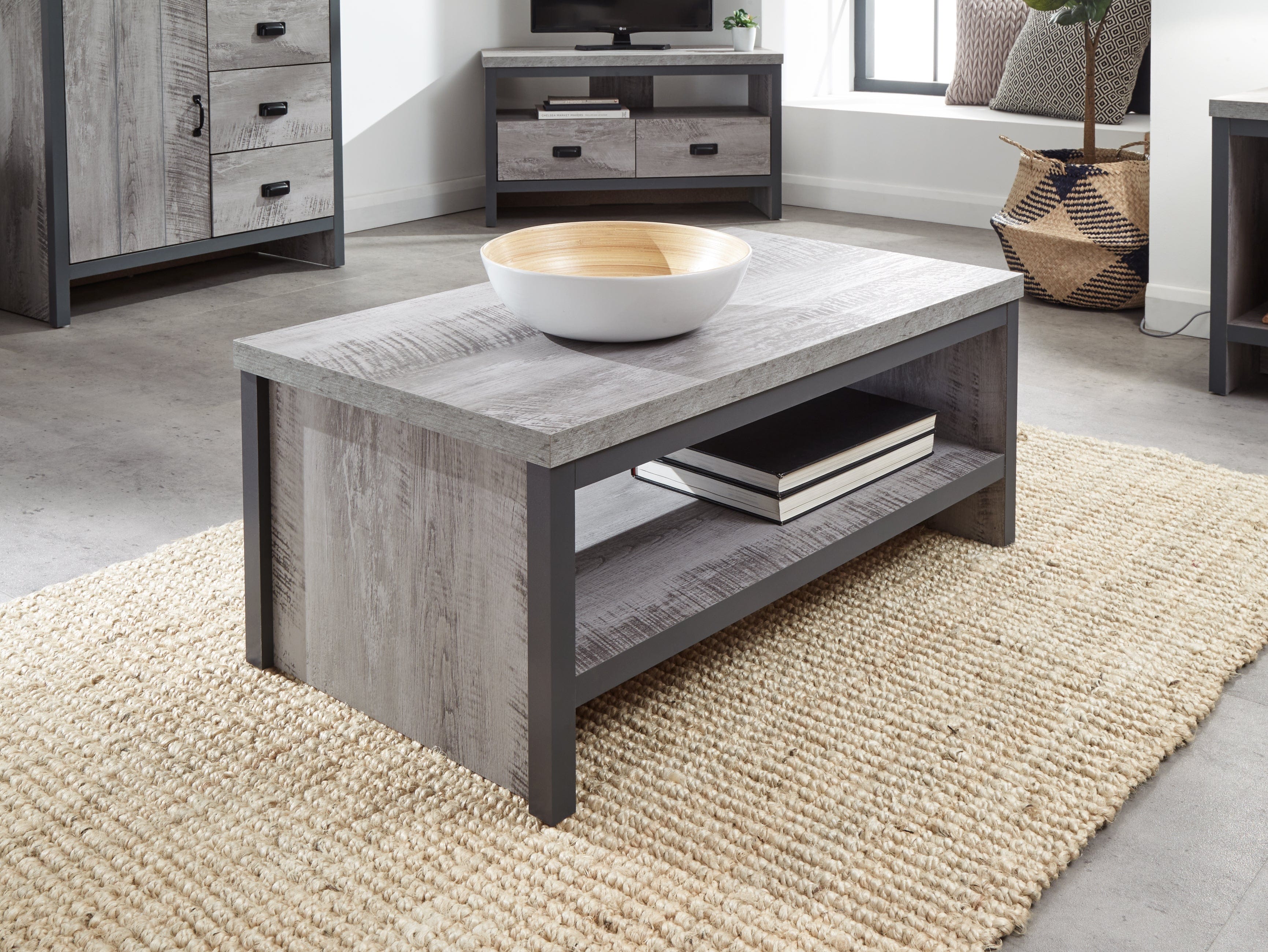 GFW Coffee Table Boston Simple Coffee Table Grey Bed Kings