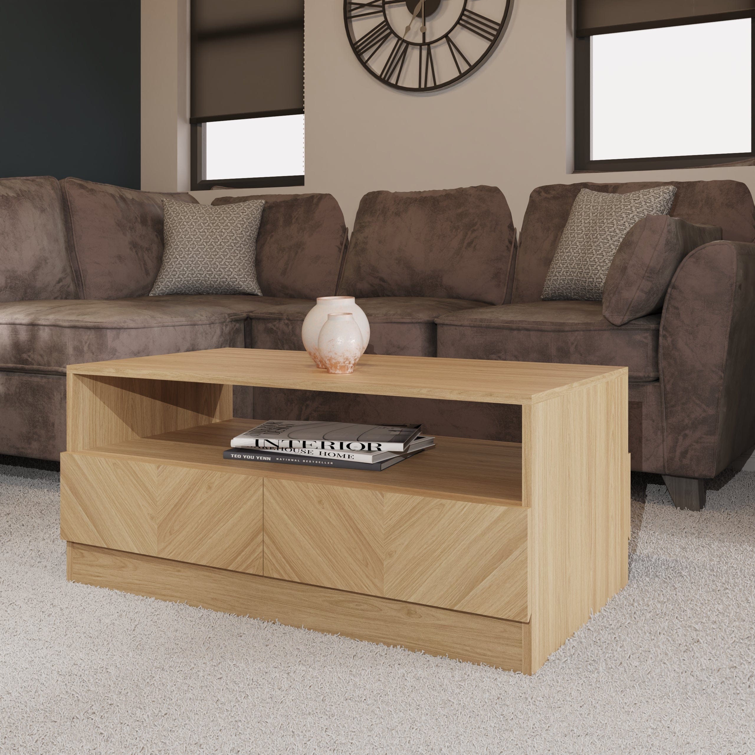 GFW Coffee Table Catania Coffee Table Euro Oak Bed Kings