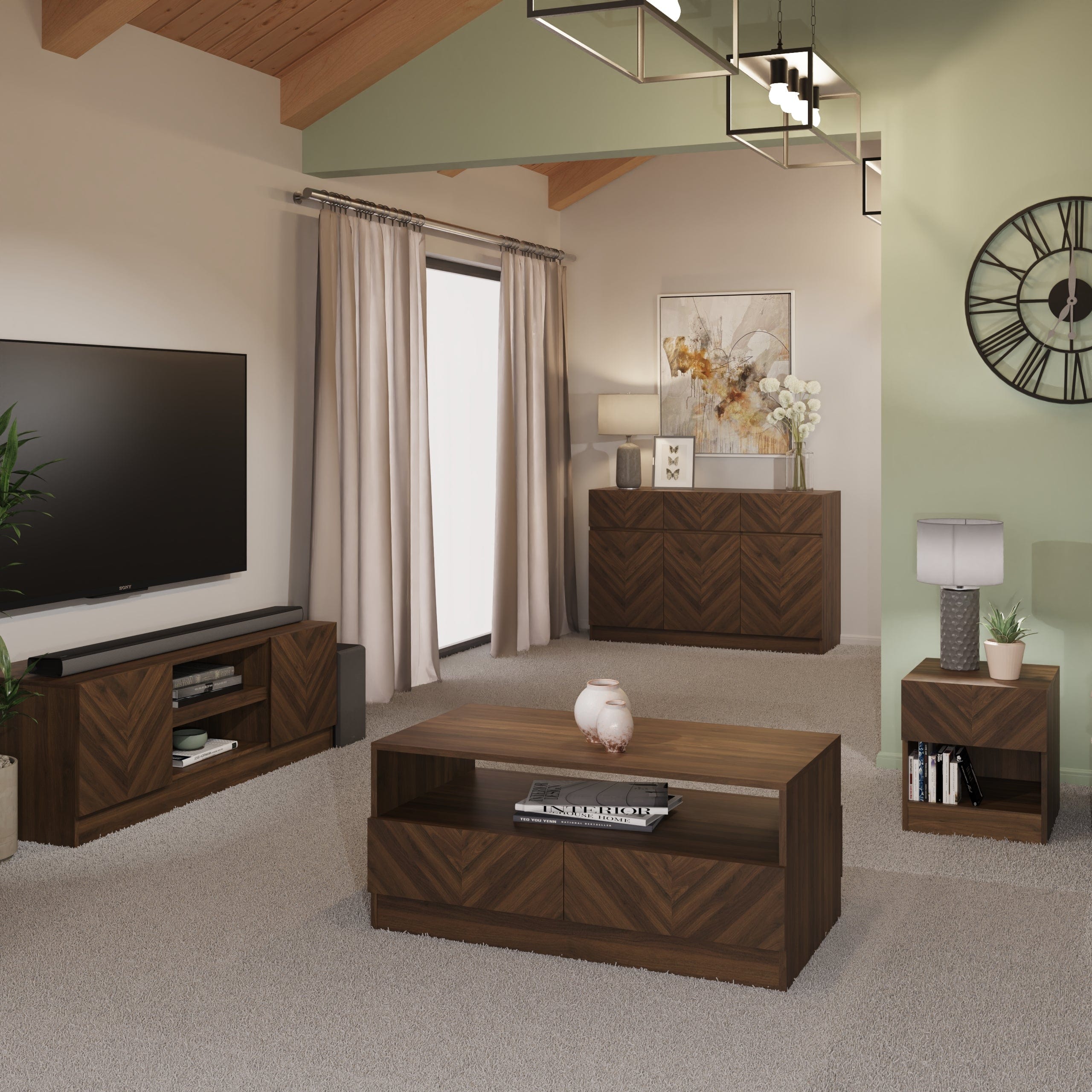 GFW Coffee Table Catania Coffee Table Royal Walnut Bed Kings