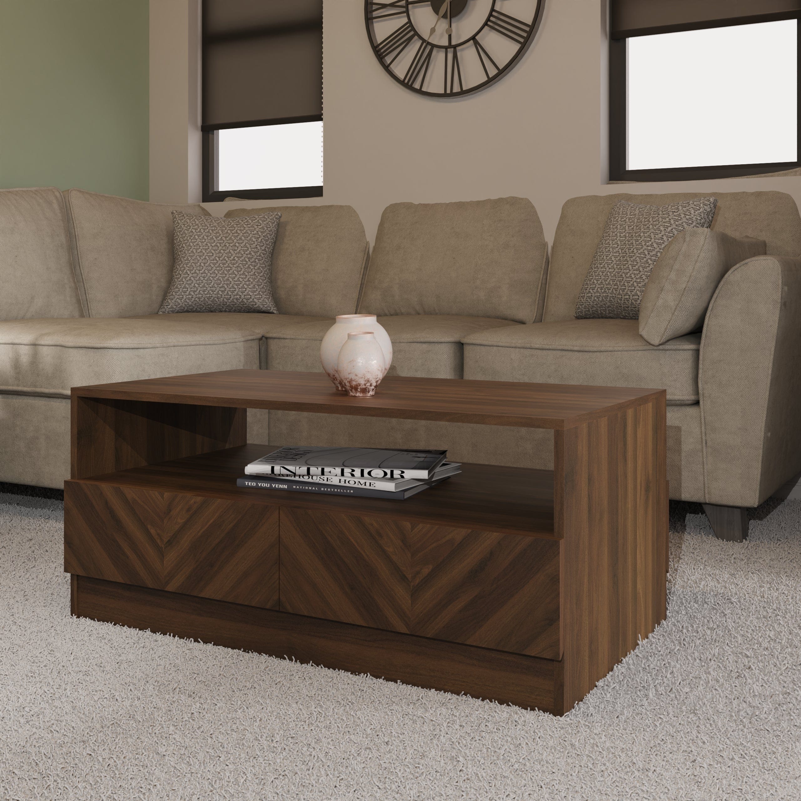 GFW Coffee Table Catania Coffee Table Royal Walnut Bed Kings