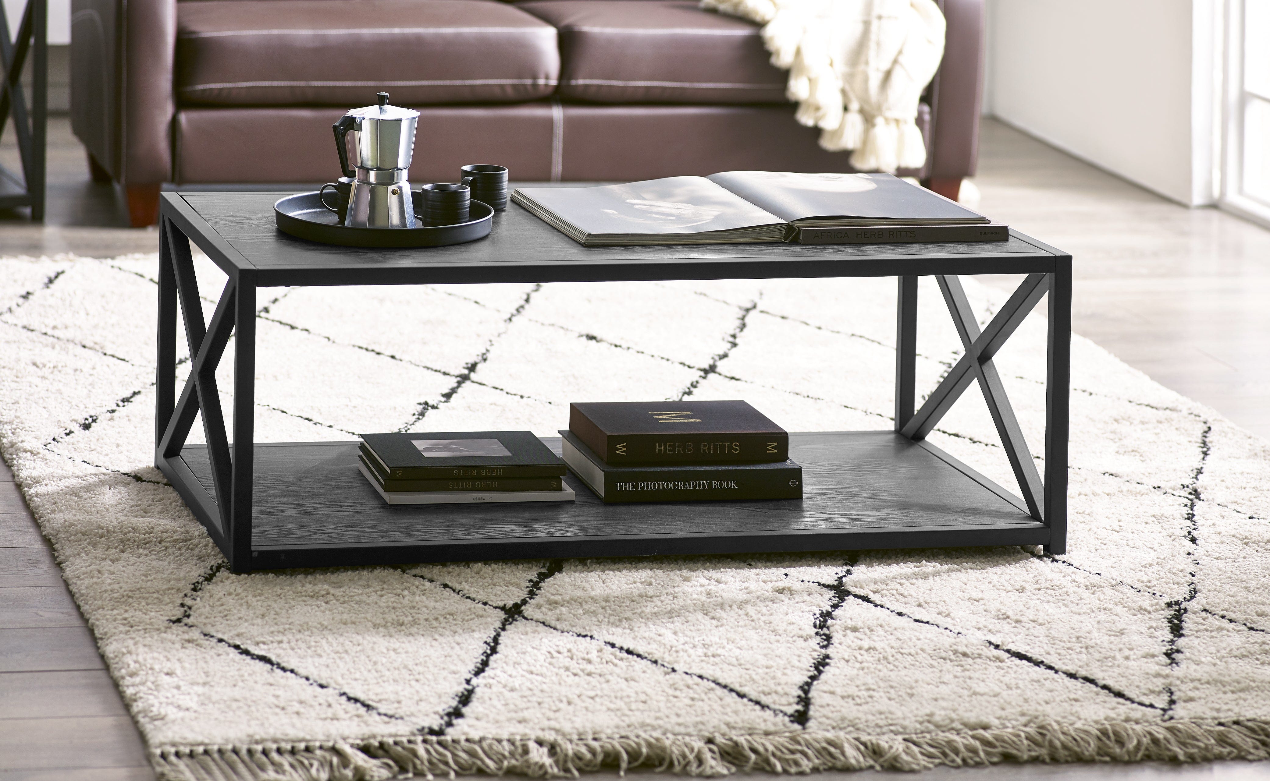 Julian Bowen Coffee Table Lima Coffee Table - Black Ash Bed Kings