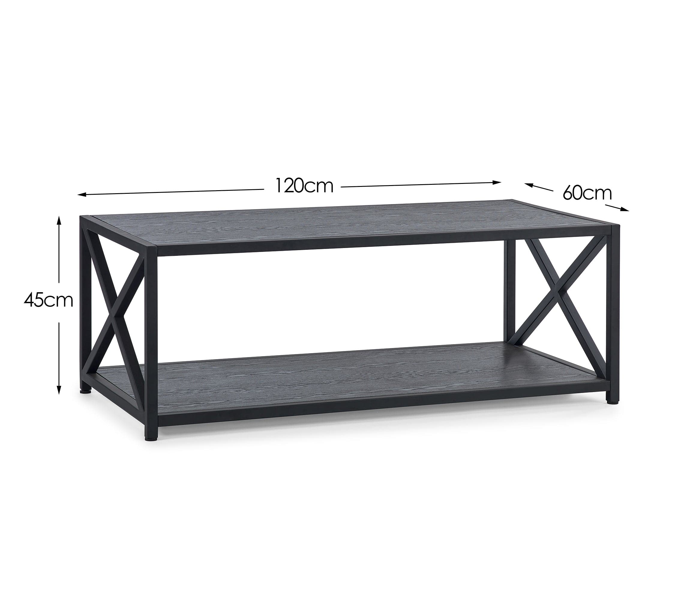 Julian Bowen Coffee Table Lima Coffee Table - Black Ash Bed Kings