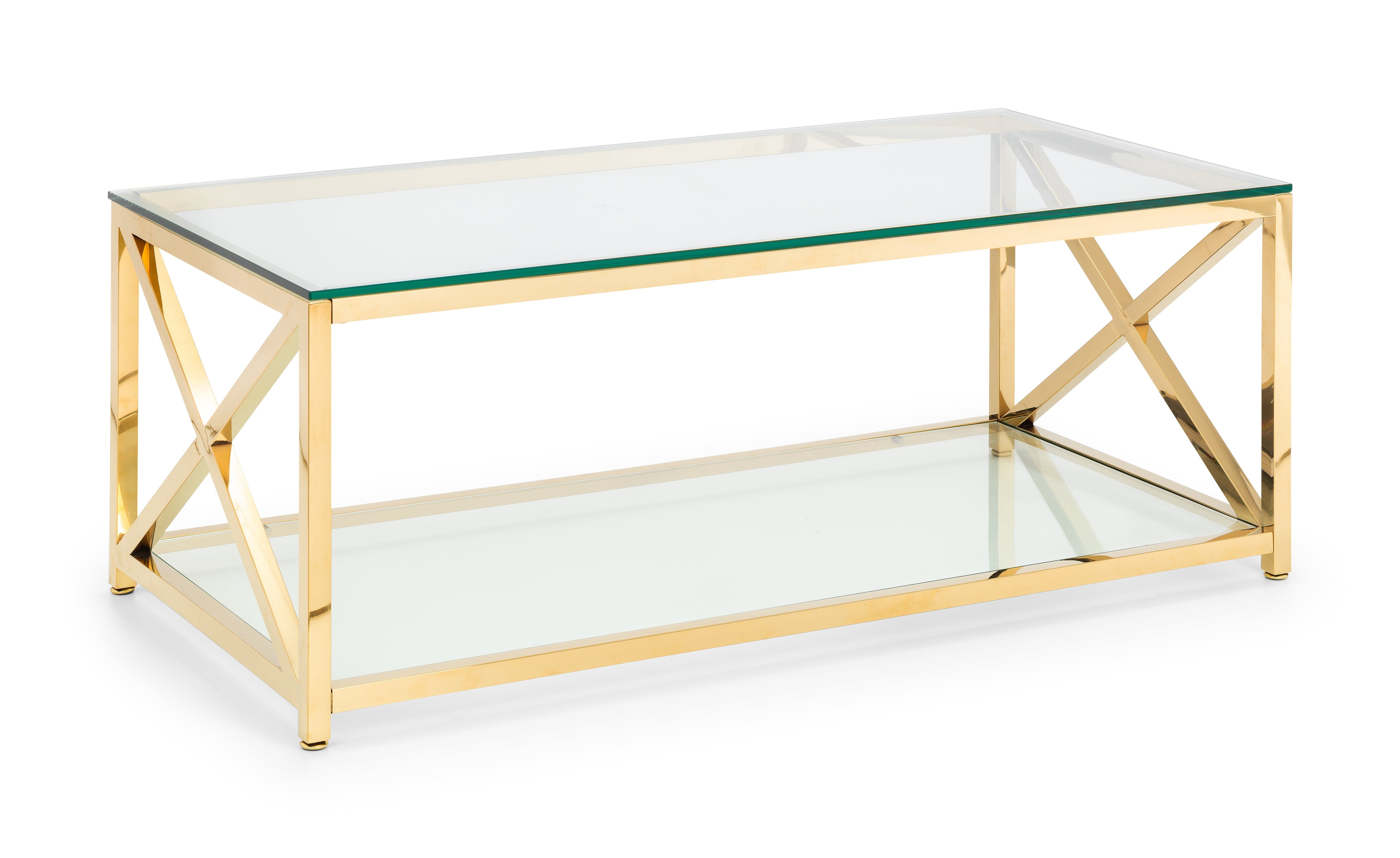 Julian Bowen Coffee Table Miami Coffee Table - Gold Bed Kings