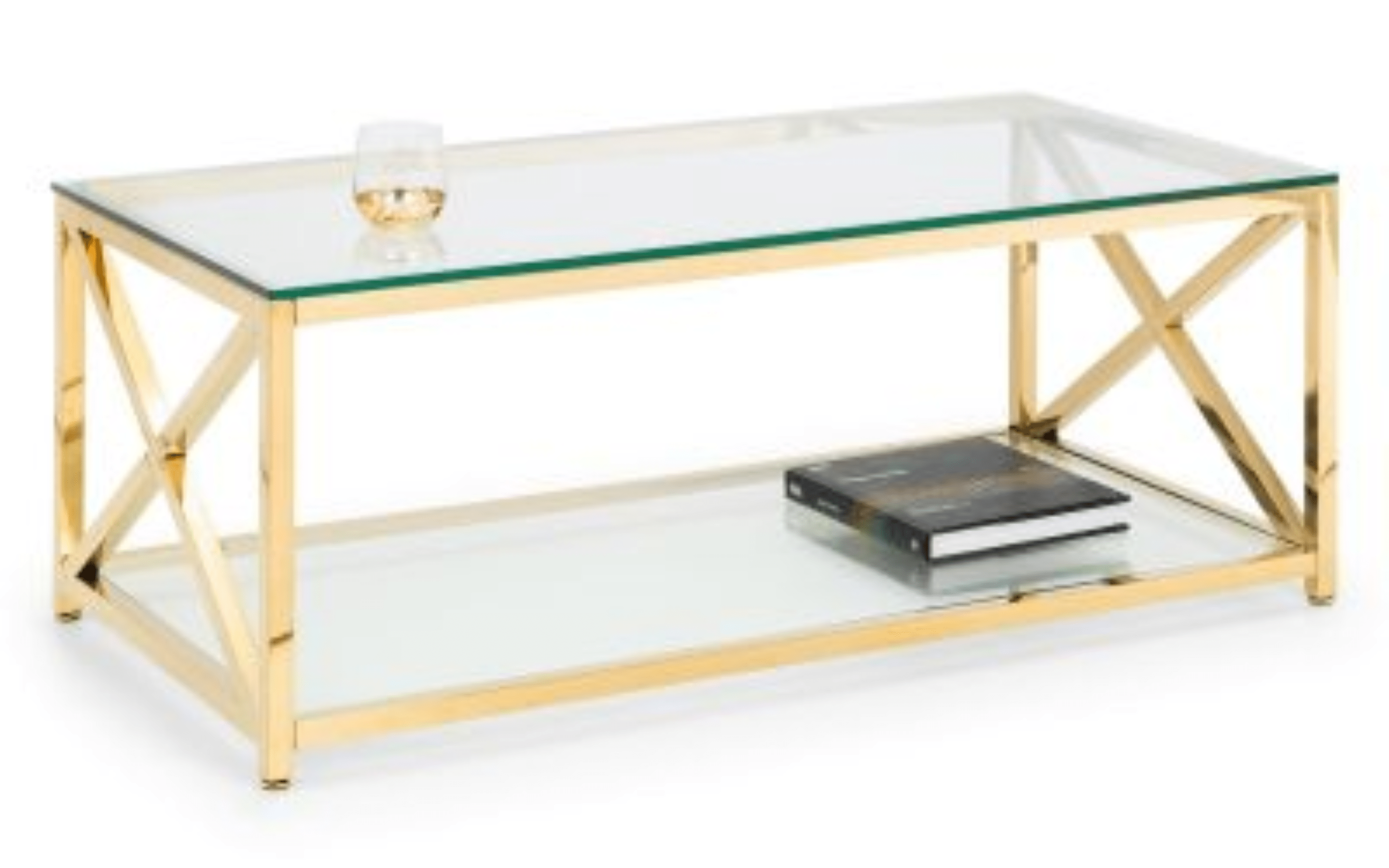 Julian Bowen Coffee Table Miami Coffee Table - Gold Bed Kings