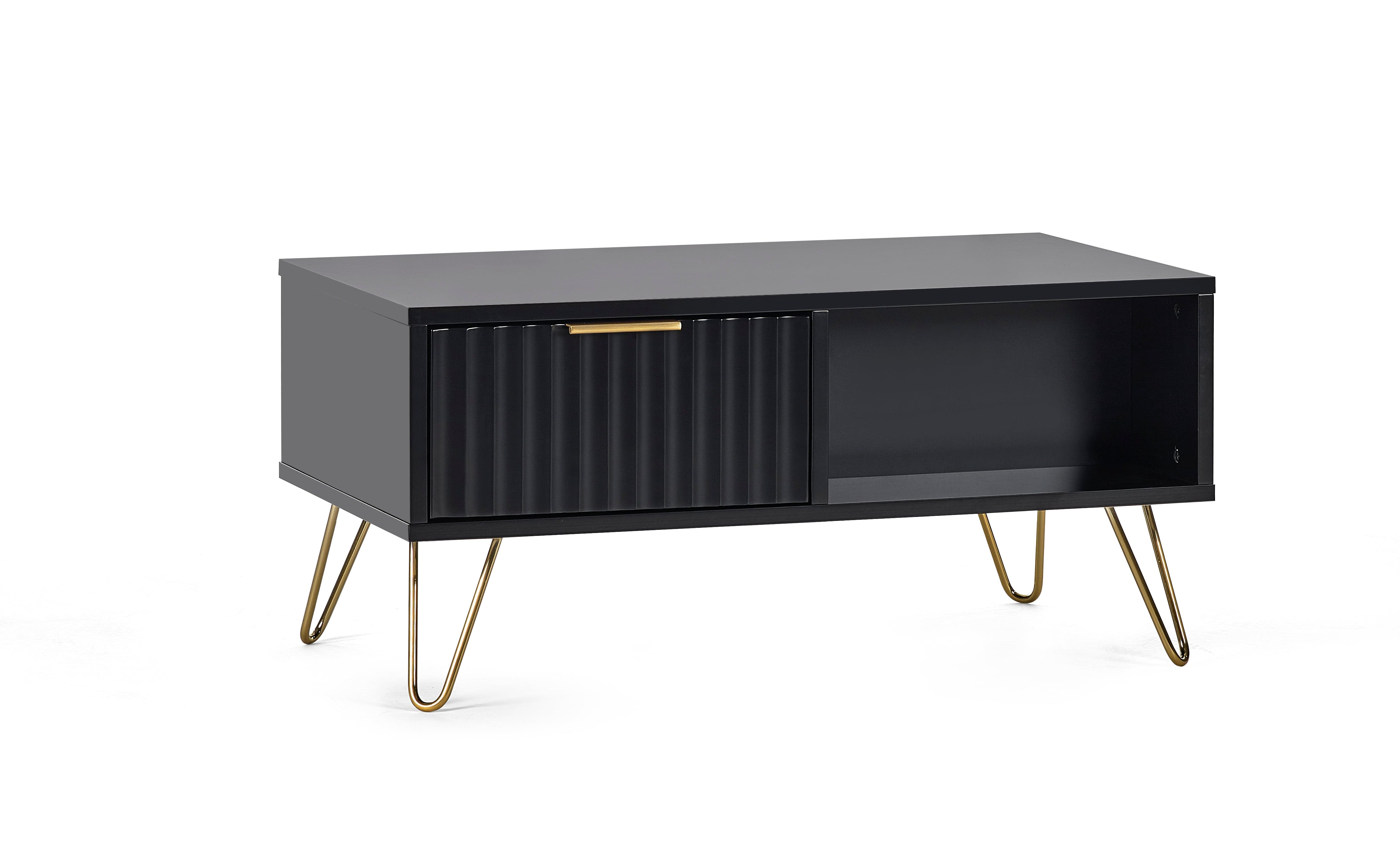 Julian Bowen Coffee Table Murano Coffee Table - Matt Black Bed Kings