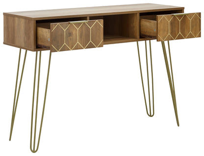 GFW Console Table Orleans 2 Drawer Console Desk Mango Bed Kings