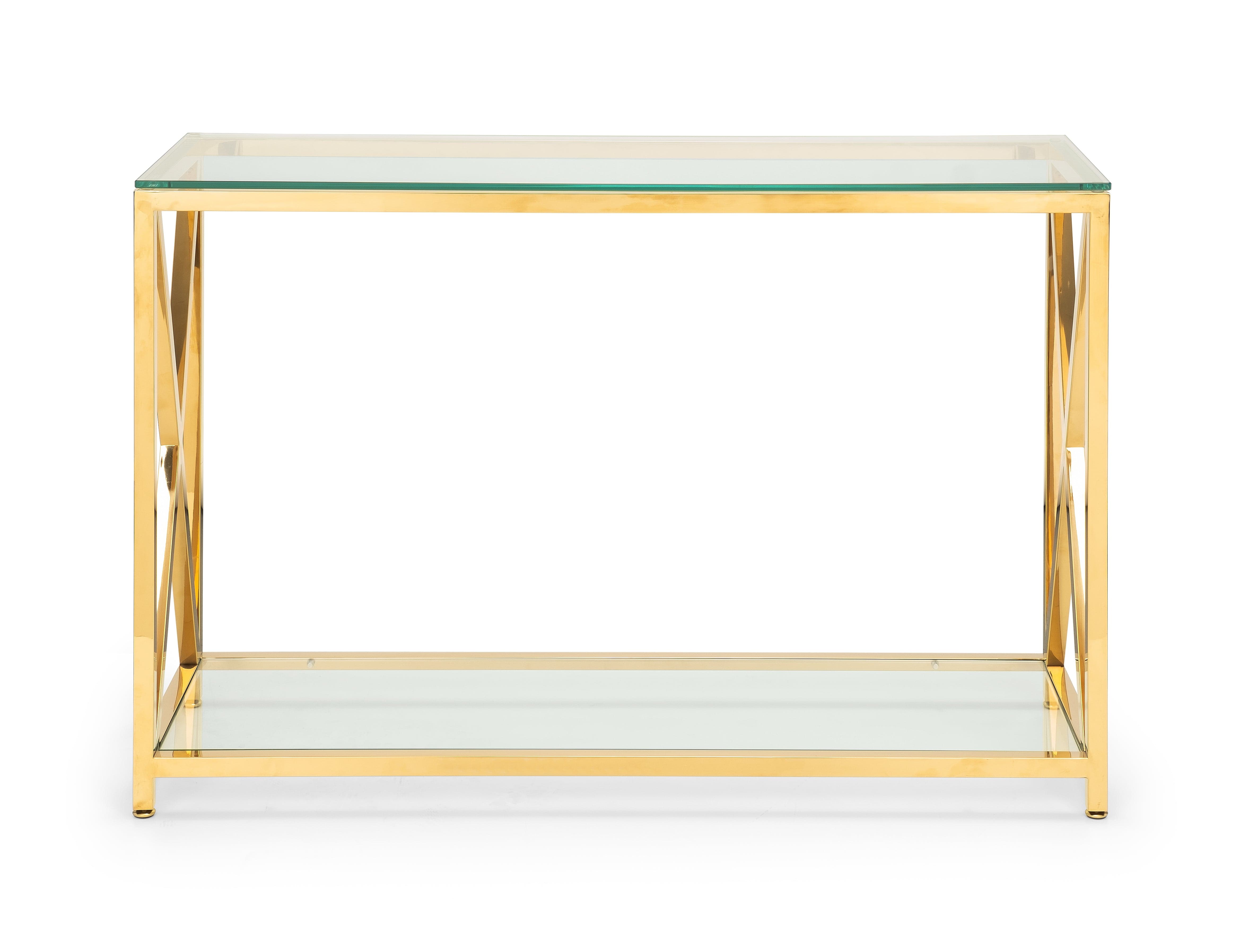 Julian Bowen Console Table Miami Console Table - Gold Bed Kings