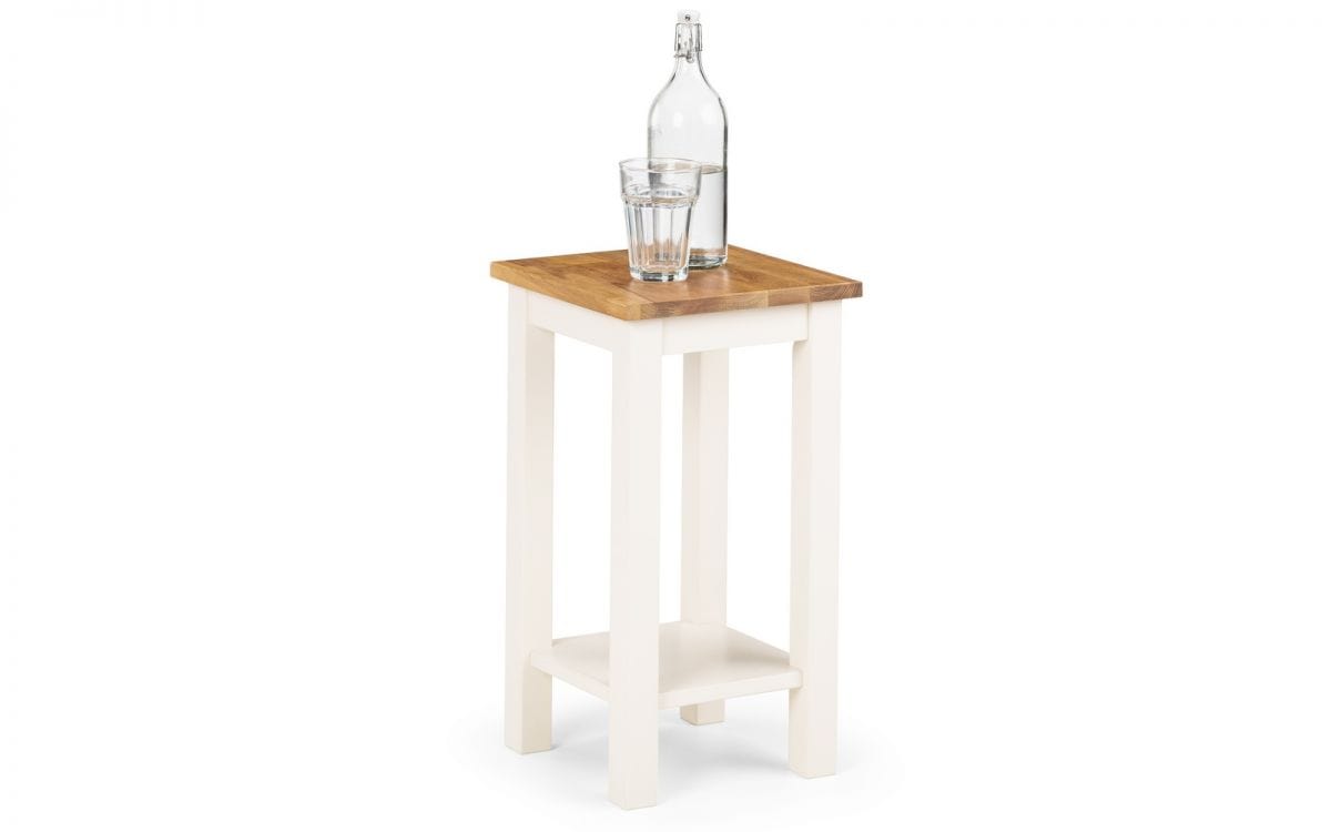 Coxmoor Tall Narrow Side Table - Ivory & Oak