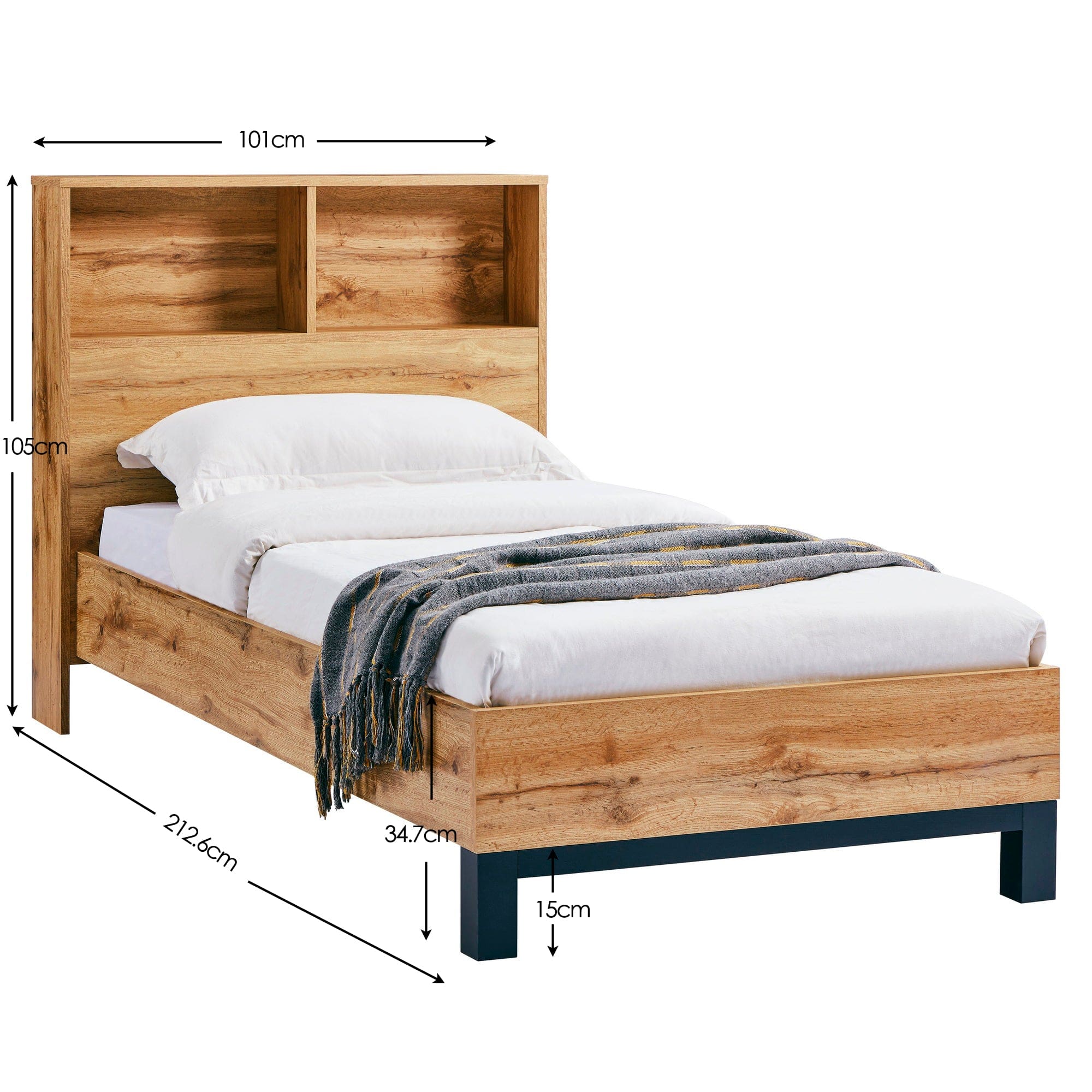 Bali Bookcase Bed - Oak