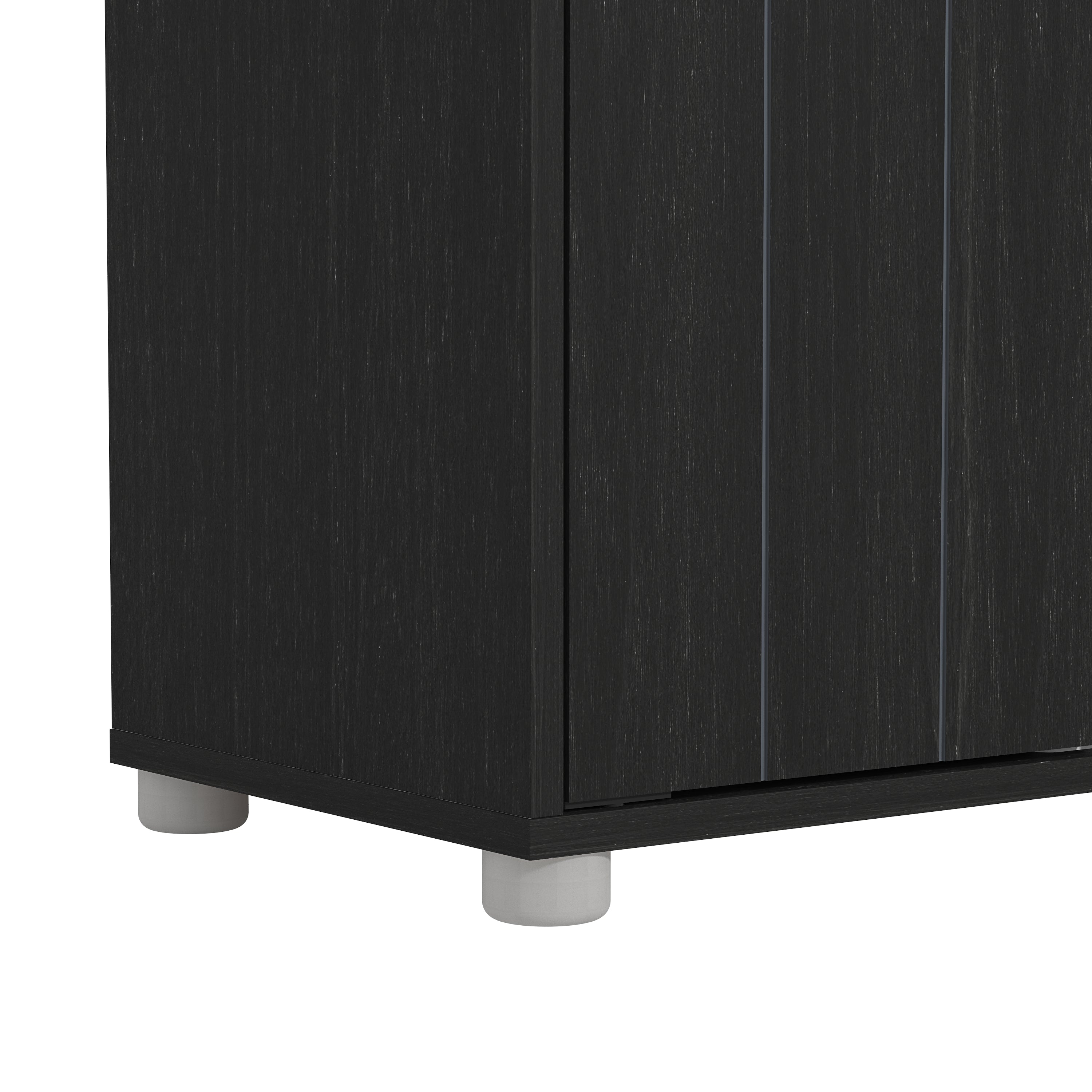 Bideford Shoe Cabinet Rustic Black Oak