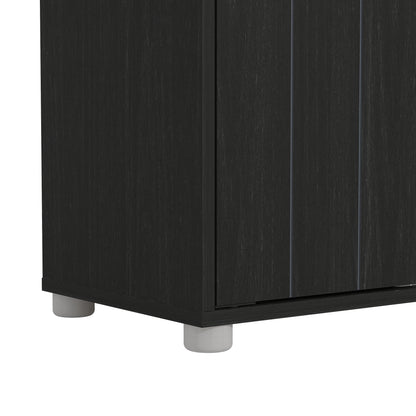 Bideford Shoe Cabinet Rustic Black Oak