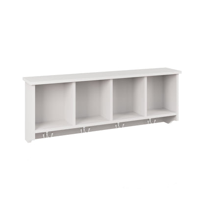 Kempton Shoe Bench + Wall Rack White