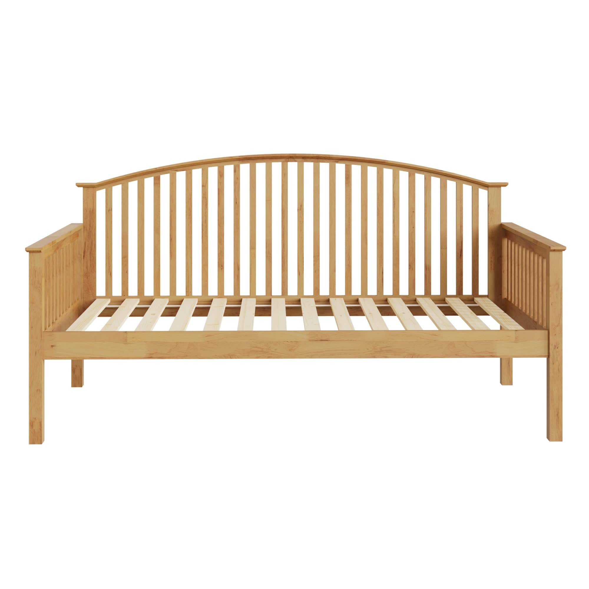 GFW Day Bed Single 90cm 3ft Madrid Wooden Day Bed Only Oak Bed Kings