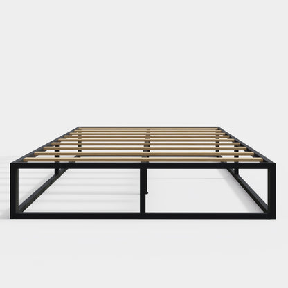 Platform Metal Bed Black