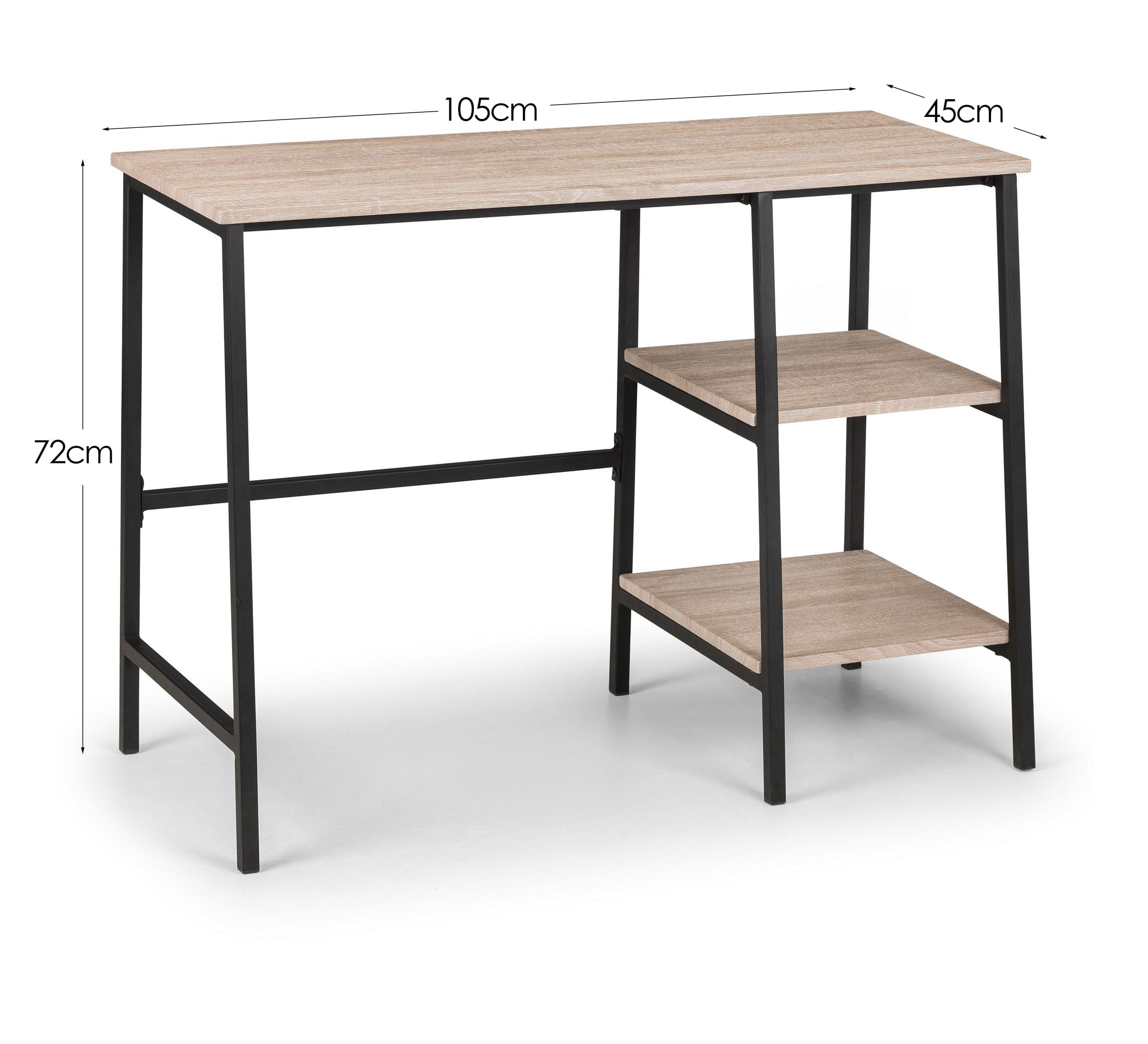 Julian Bowen Desk Tribeca Desk - Sonoma Oak Bed Kings
