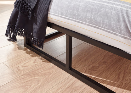 Platform Metal Bed Black