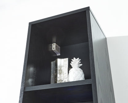 Galicia Tall Shelf Unit With Led Black