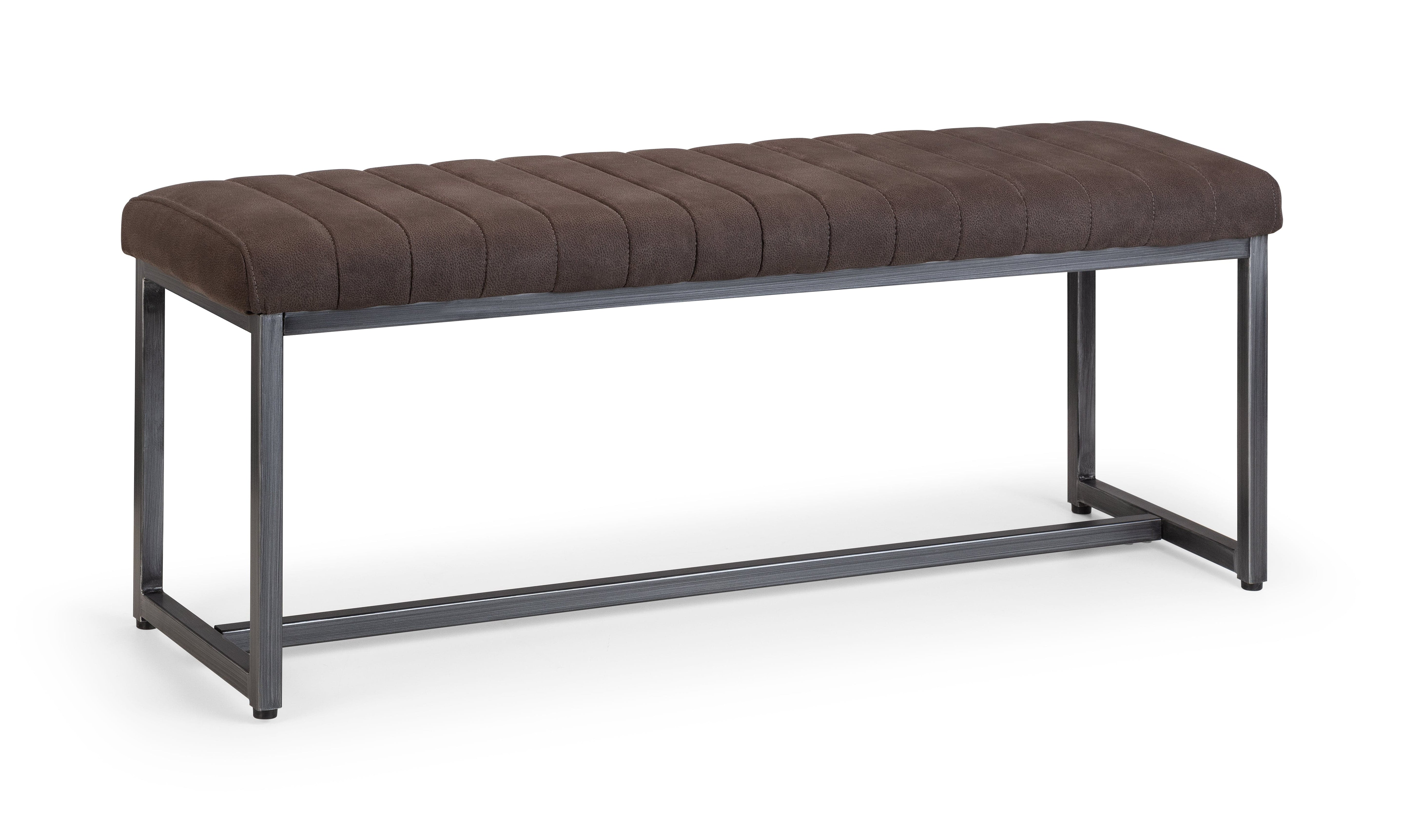 Julian Bowen Dining Bench Brooklyn Upholstered Bench - Charcoal Bed Kings