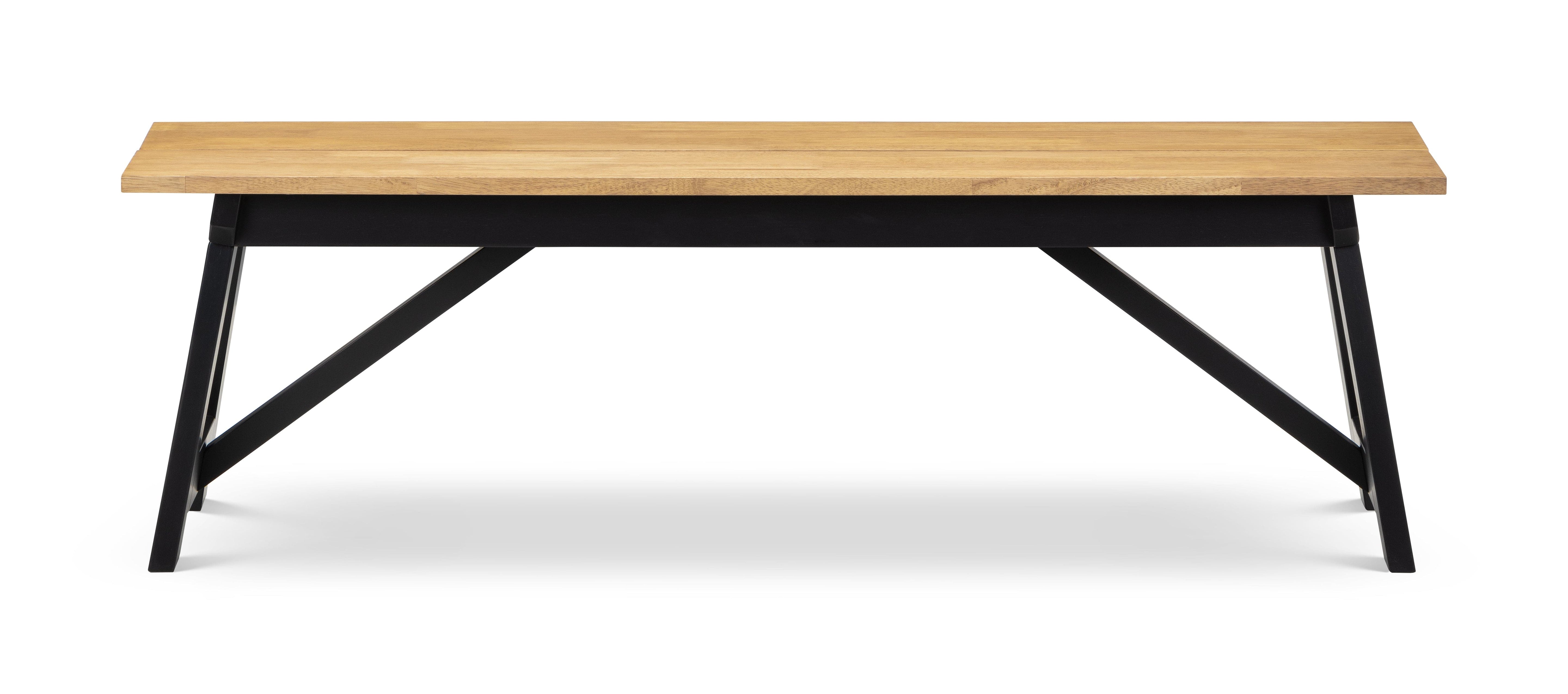 Julian Bowen Dining Bench Hockley Bench Black/Oak Bed Kings