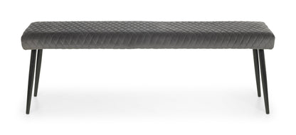 Julian Bowen Dining Bench Luxe Low Bench - Grey Bed Kings
