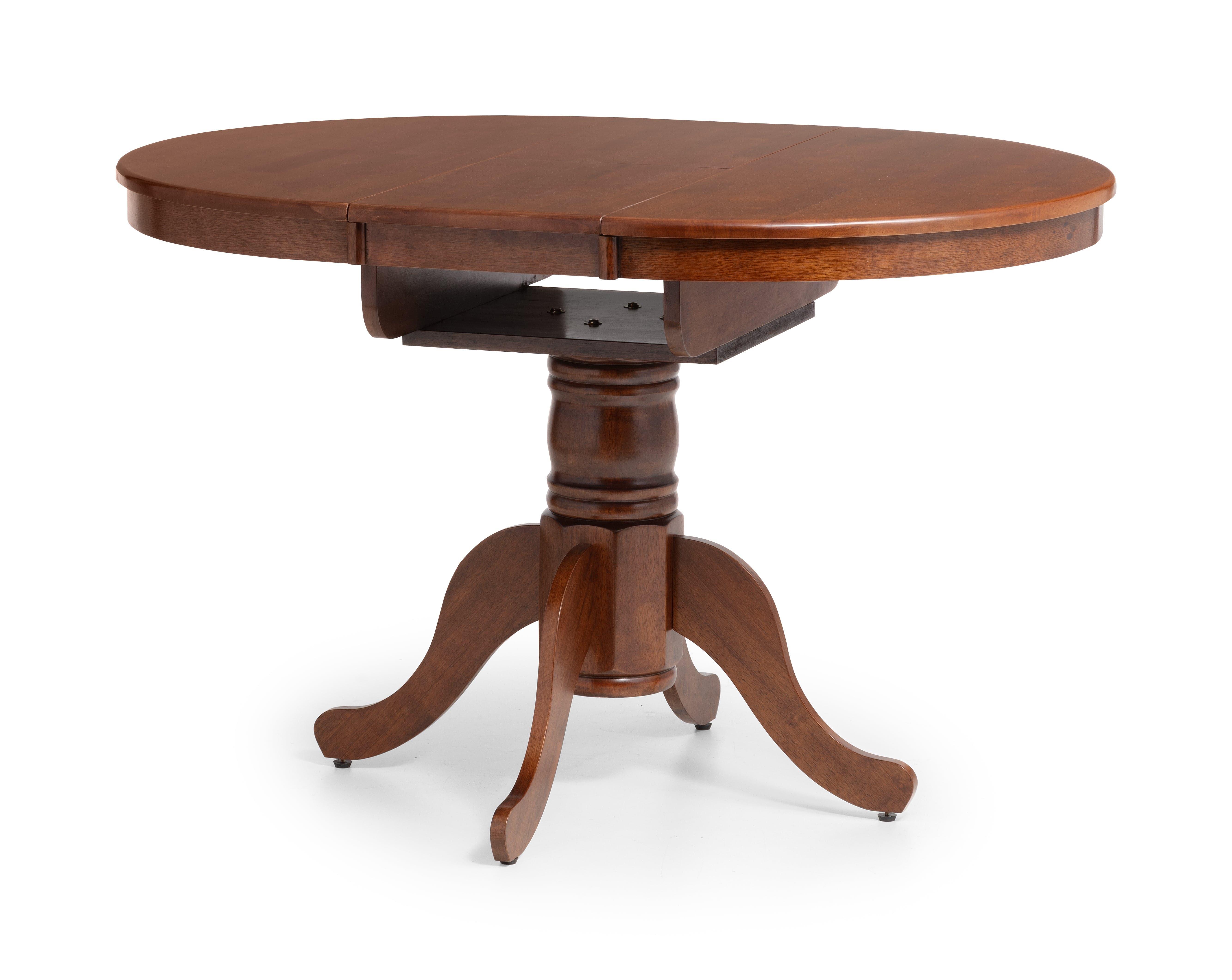 Julian Bowen Dining Table Canterbury Round To Oval Extending Table - Mahogany Bed Kings