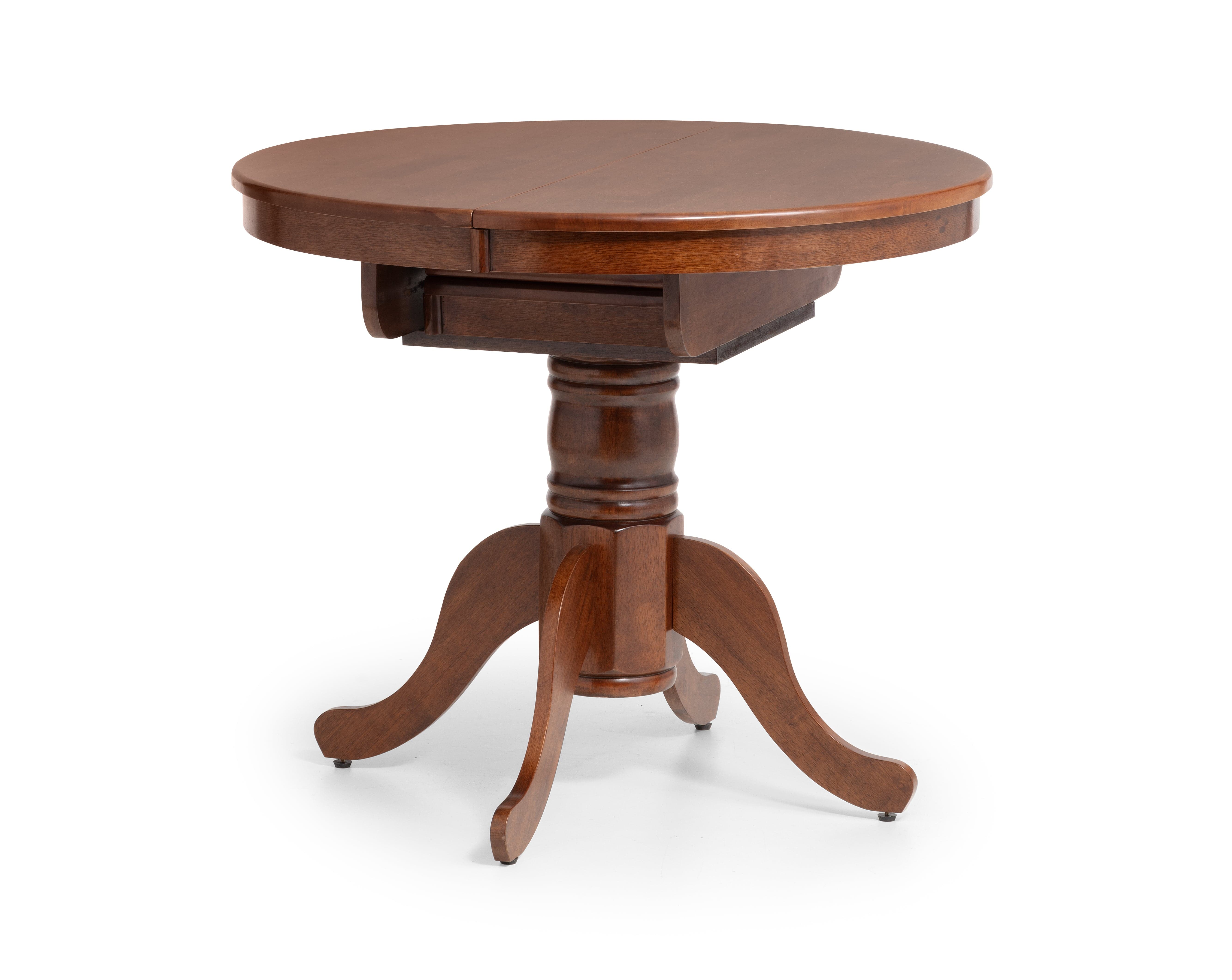 Julian Bowen Dining Table Canterbury Round To Oval Extending Table - Mahogany Bed Kings