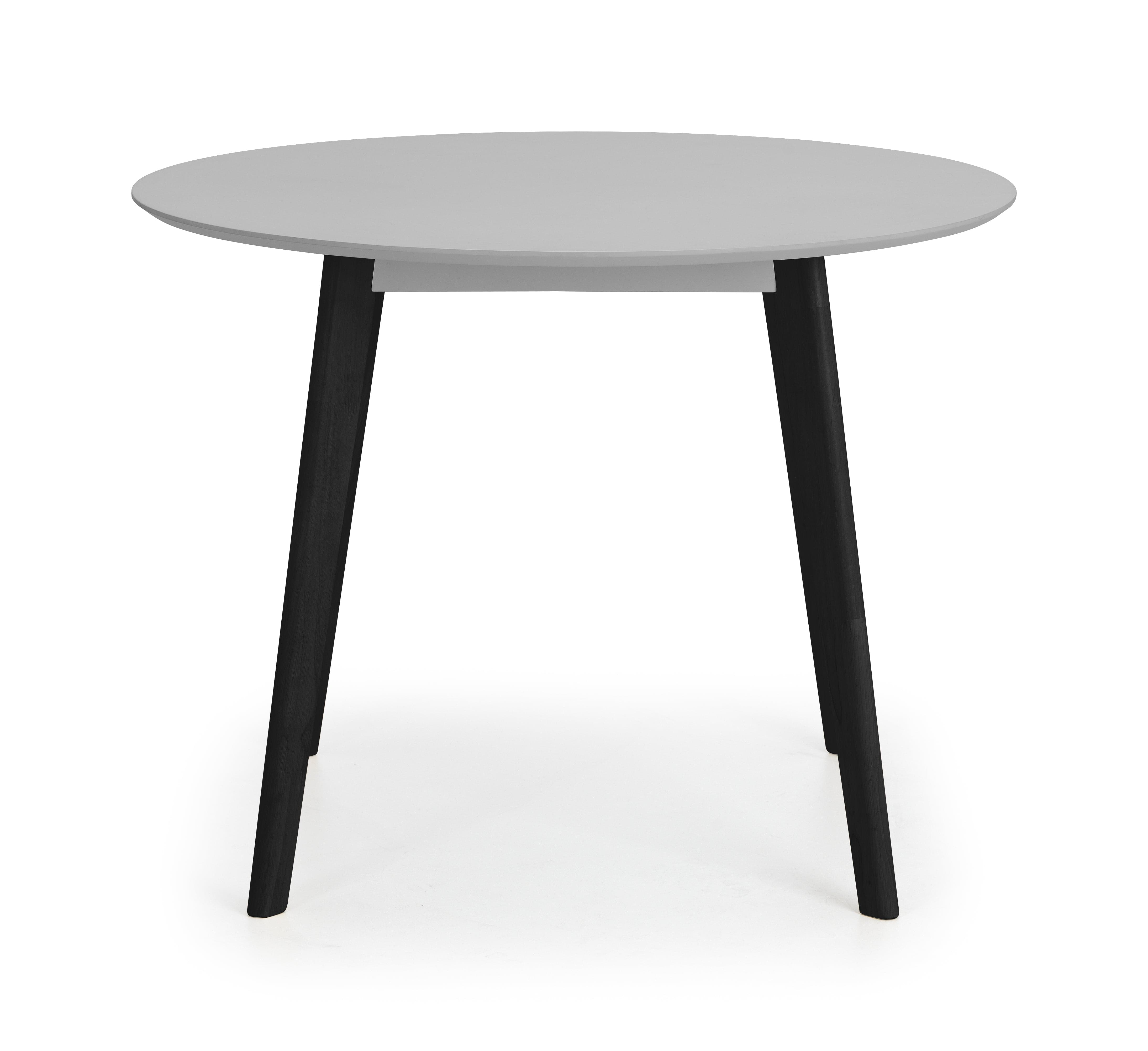 Julian Bowen Dining Table Casa Round Dining Table - Grey/Black Bed Kings