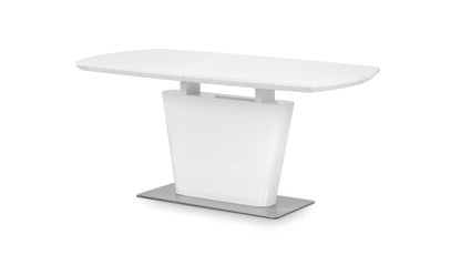 Julian Bowen Dining Table Como High Gloss Extending Table - White Bed Kings
