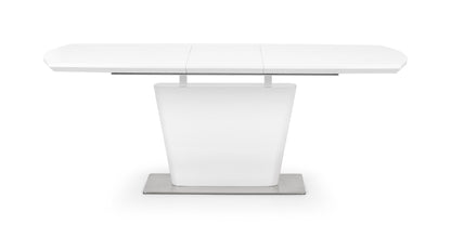 Julian Bowen Dining Table Como High Gloss Extending Table - White Bed Kings