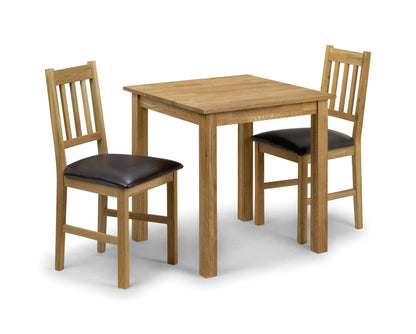 Julian Bowen Dining Table Coxmoor 75cm Square Dining Table - Oak Bed Kings