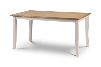 Julian Bowen Dining Table Davenport Oak/Elephant Grey Dining Table Bed Kings