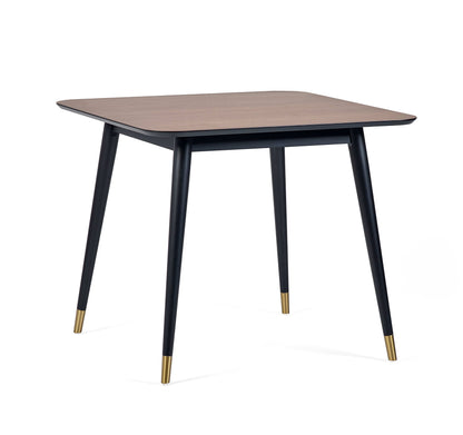 Julian Bowen Dining Table Findlay Square Dining Table - Walnut & Black Bed Kings