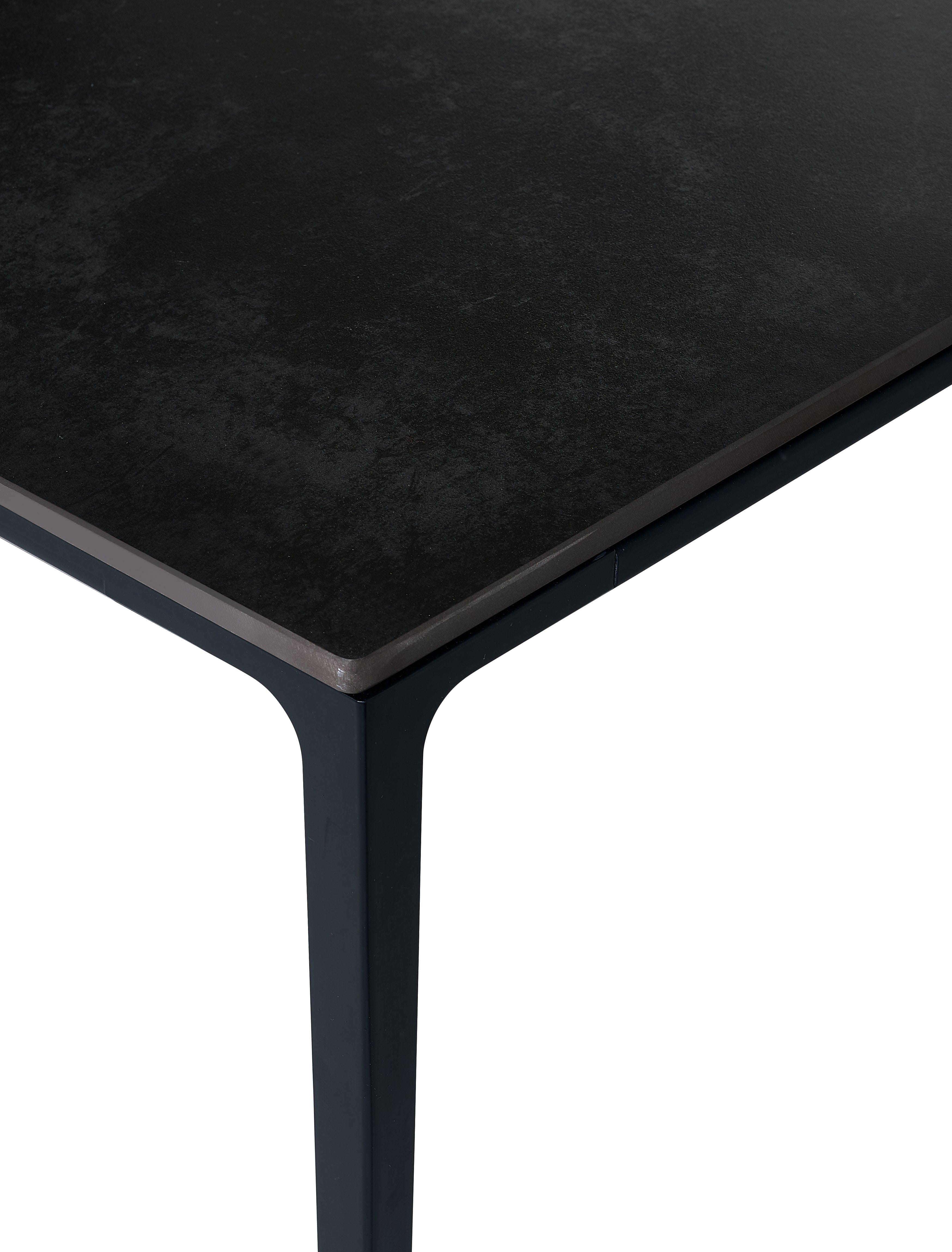 Julian Bowen Dining Table Miami Rectangular Stone Top Dining Table - Slate Grey Bed Kings
