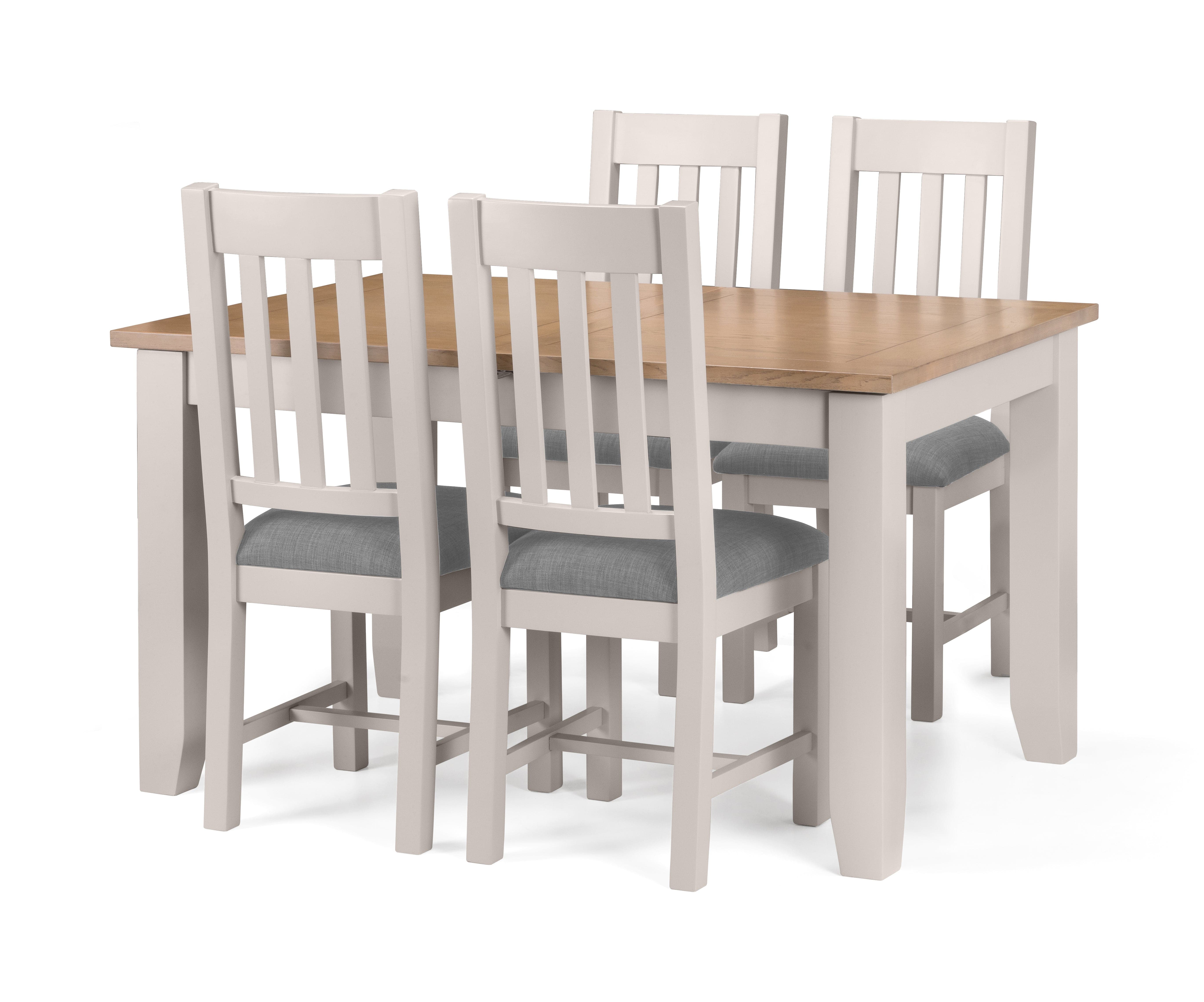 Julian Bowen Dining Table Richmond Extending Dining Table - Elephant Grey/Pale Oak Bed Kings