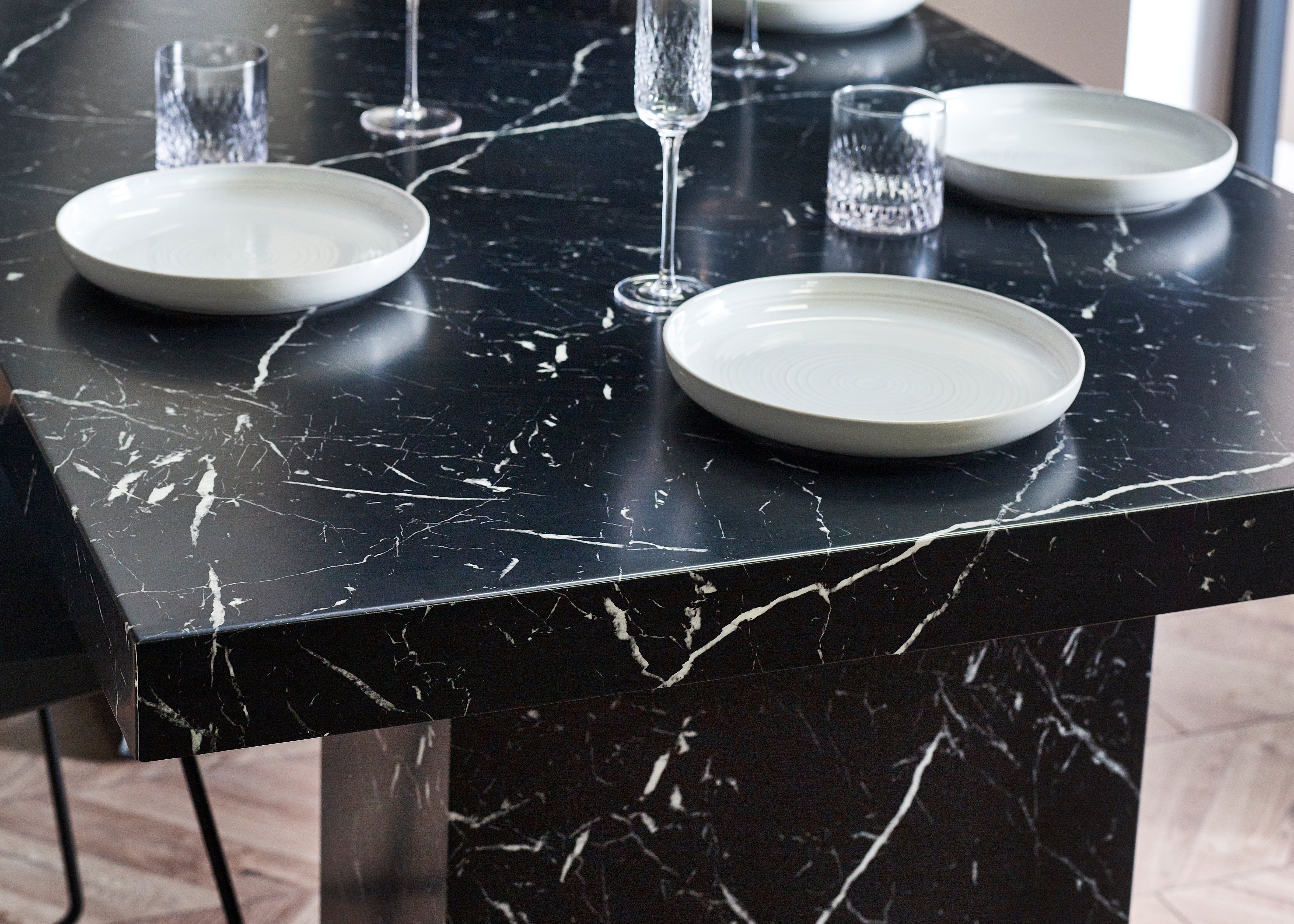 Julian Bowen Dining Table Rome Dining Table - Black Bed Kings