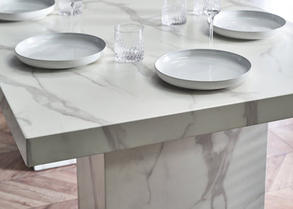 Julian Bowen Dining Table Rome Dining Table - White Bed Kings