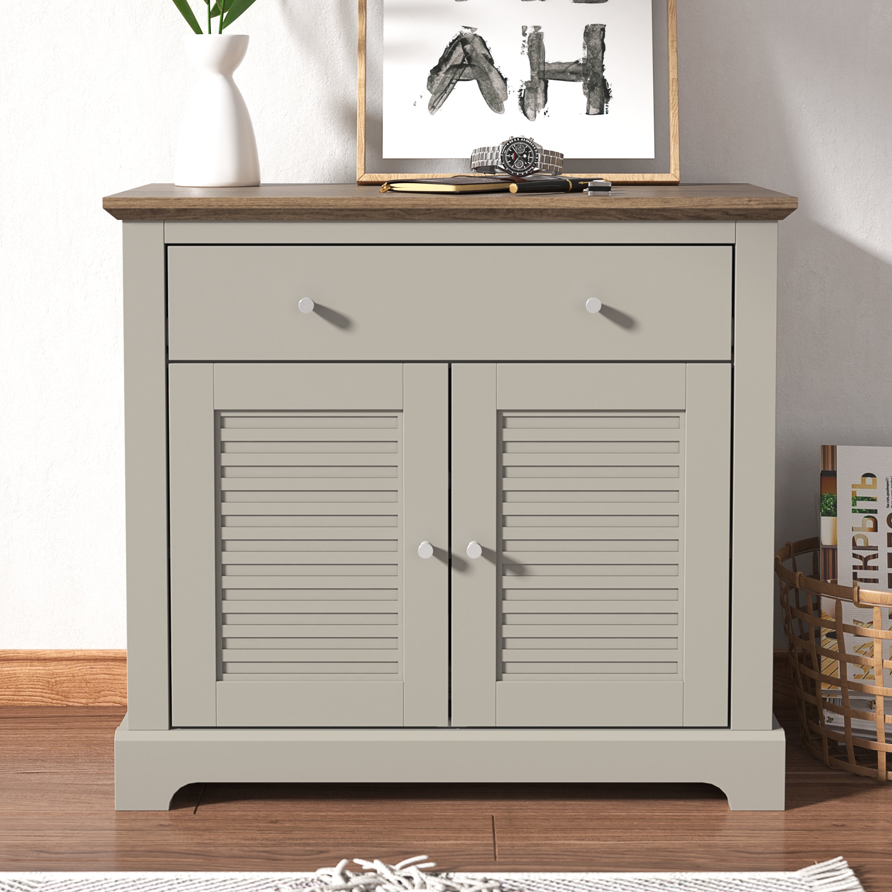 Salcombe Compact Sideboard Light Grey