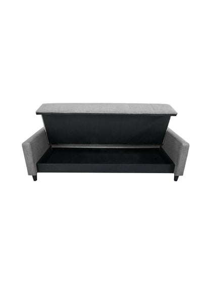Alfie 3 Seater Grey Linen Storage Sofabed